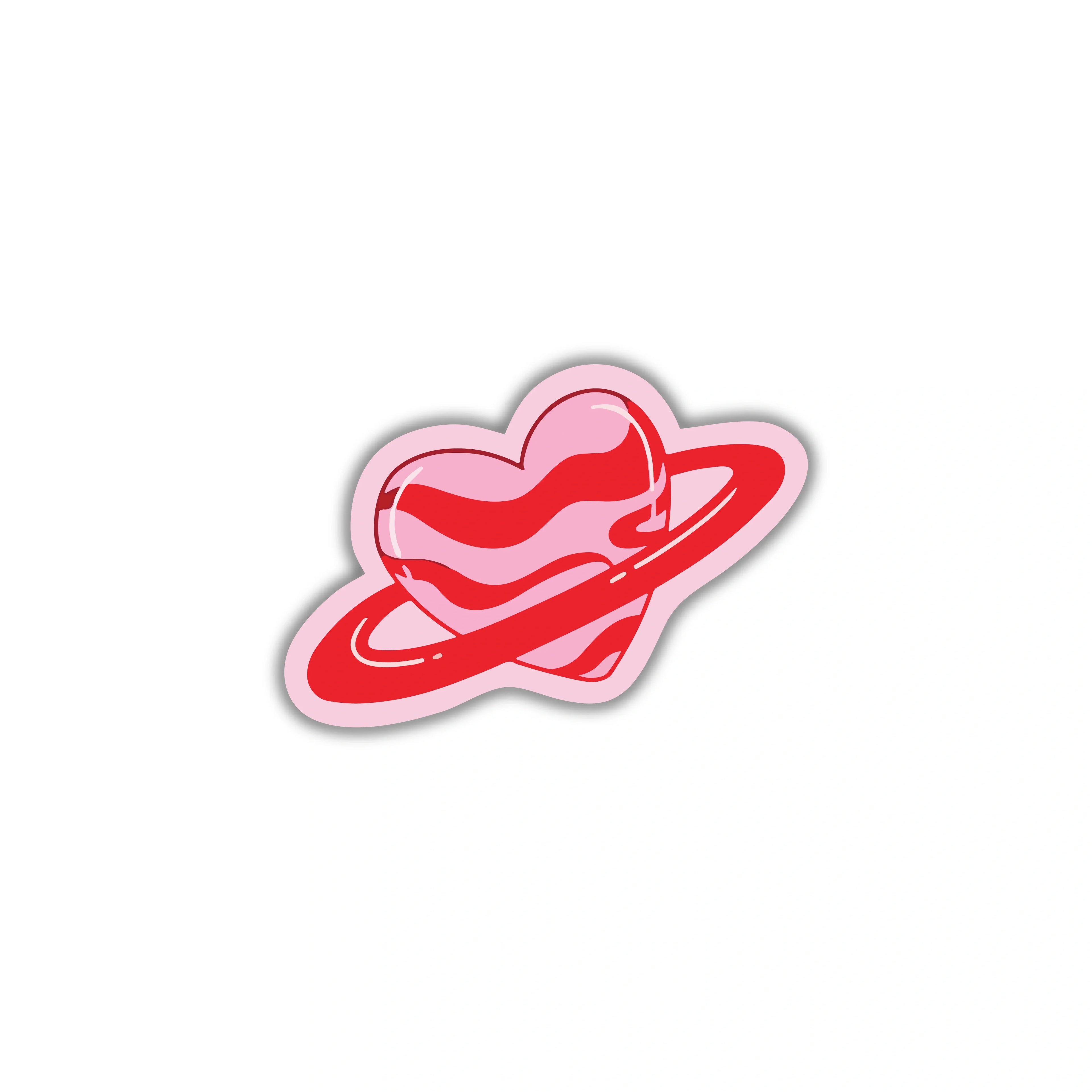 PINK AND RED WAVY HEART