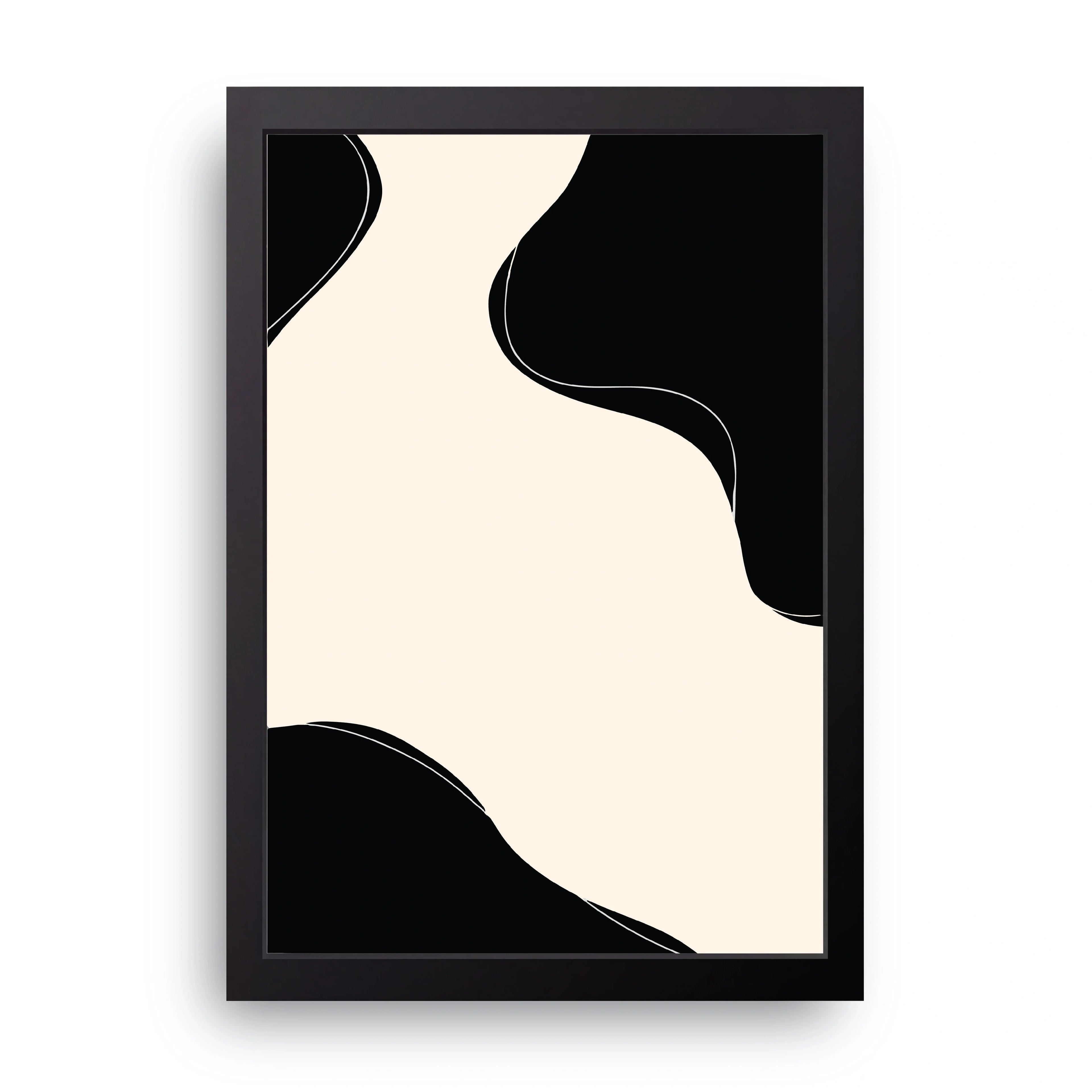 Noir Curves framed wall art print — HIBR