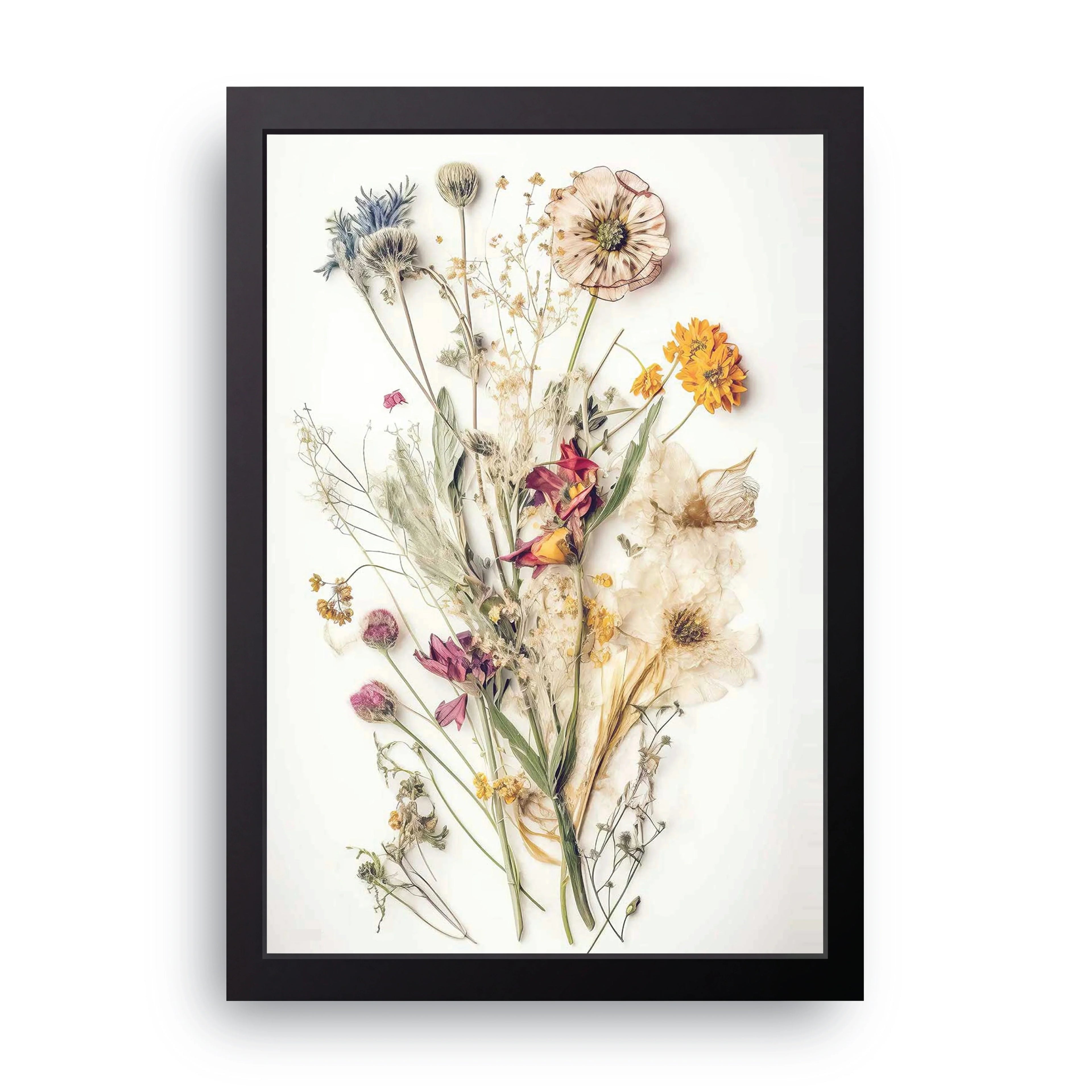 Pressed Wildflowers framed wall art print — HIBR