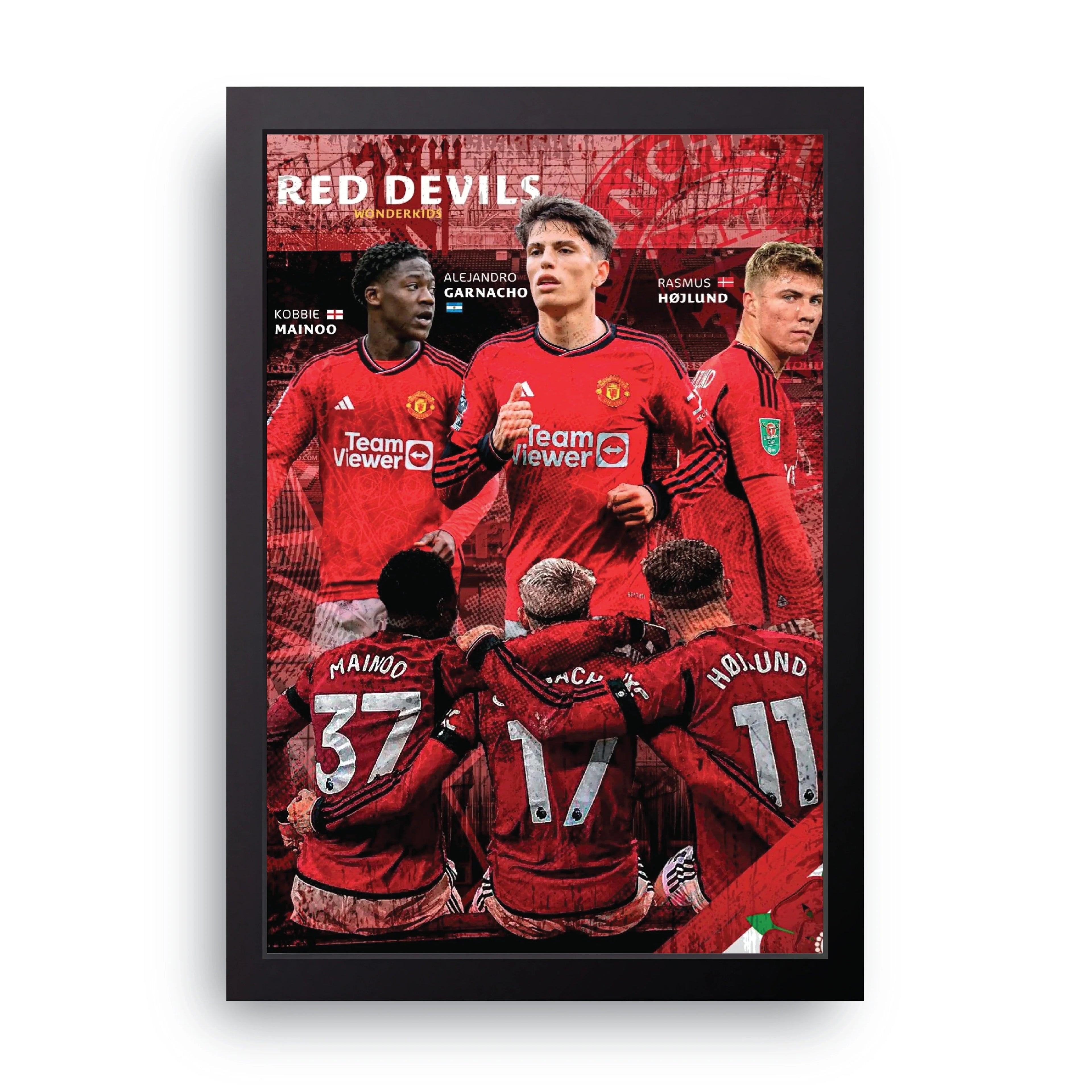 MANCHESTER UNITED 2 framed wall art print — HIBR