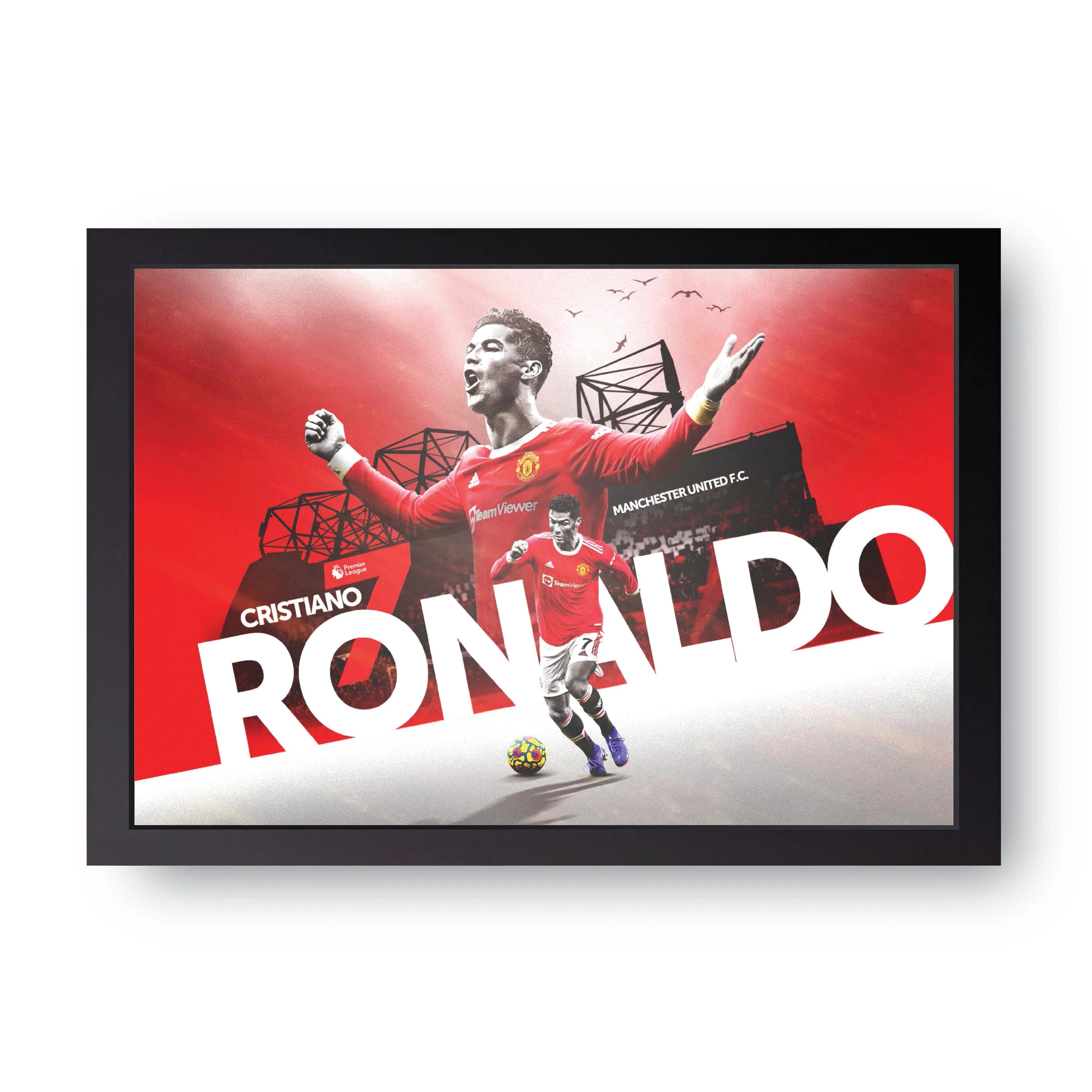 RONALDO MAN, UNITED framed wall art print — HIBR