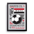 MANCHESTER IS RED framed wall art print — HIBR
