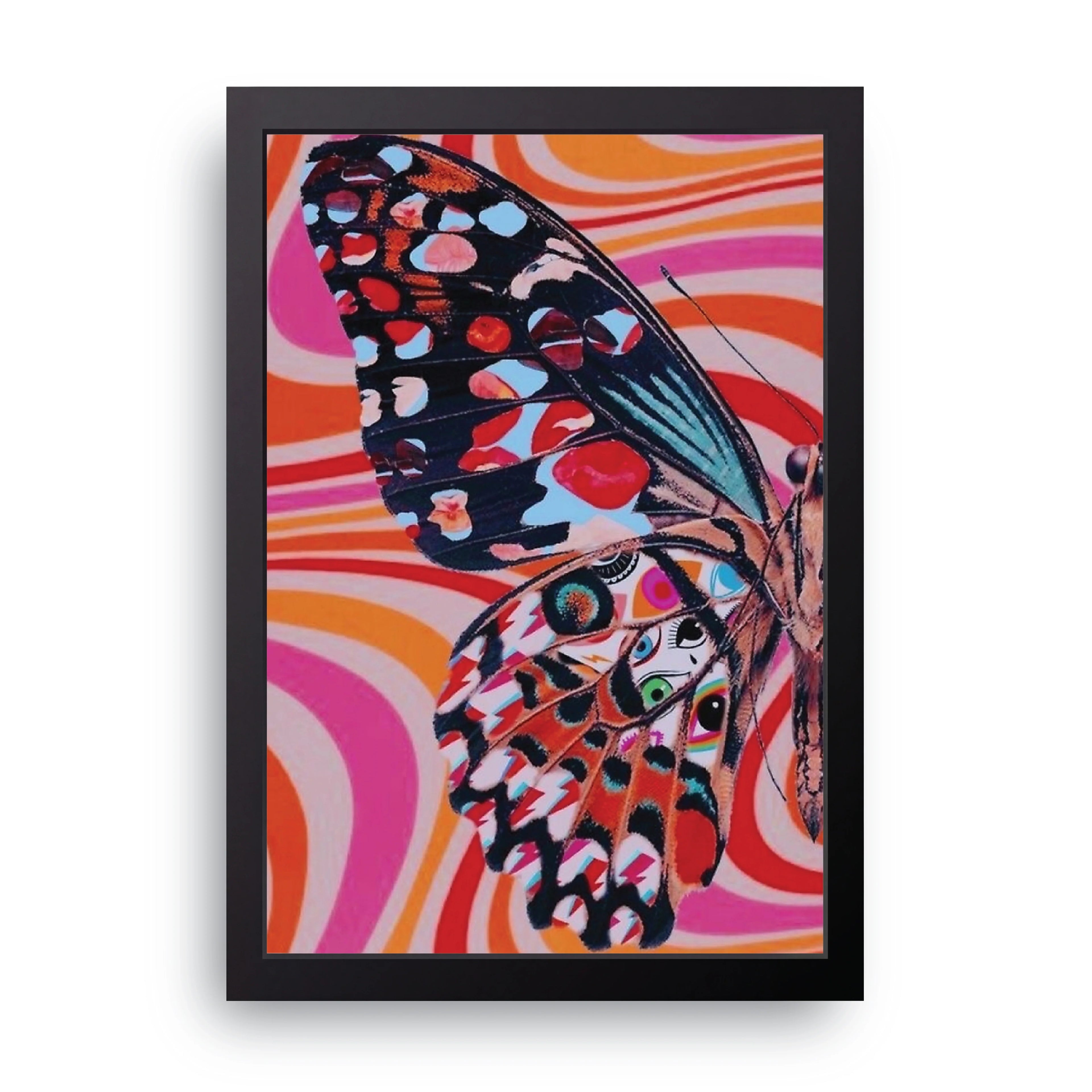 Butterfly Swirl framed wall art print — HIBR