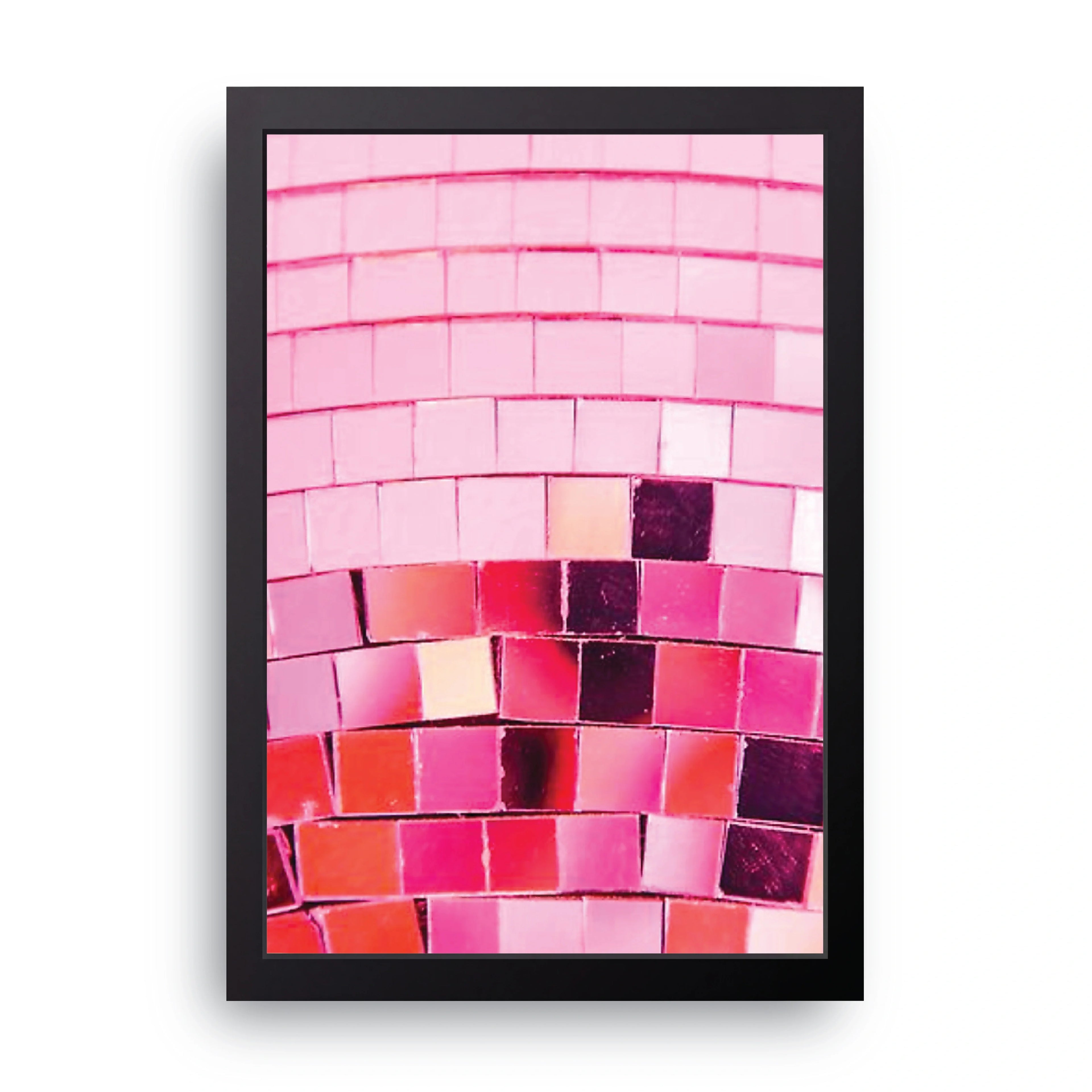 Pink Disco Ball framed wall art print — HIBR