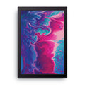 Pink Marble Swirl framed wall art print — HIBR