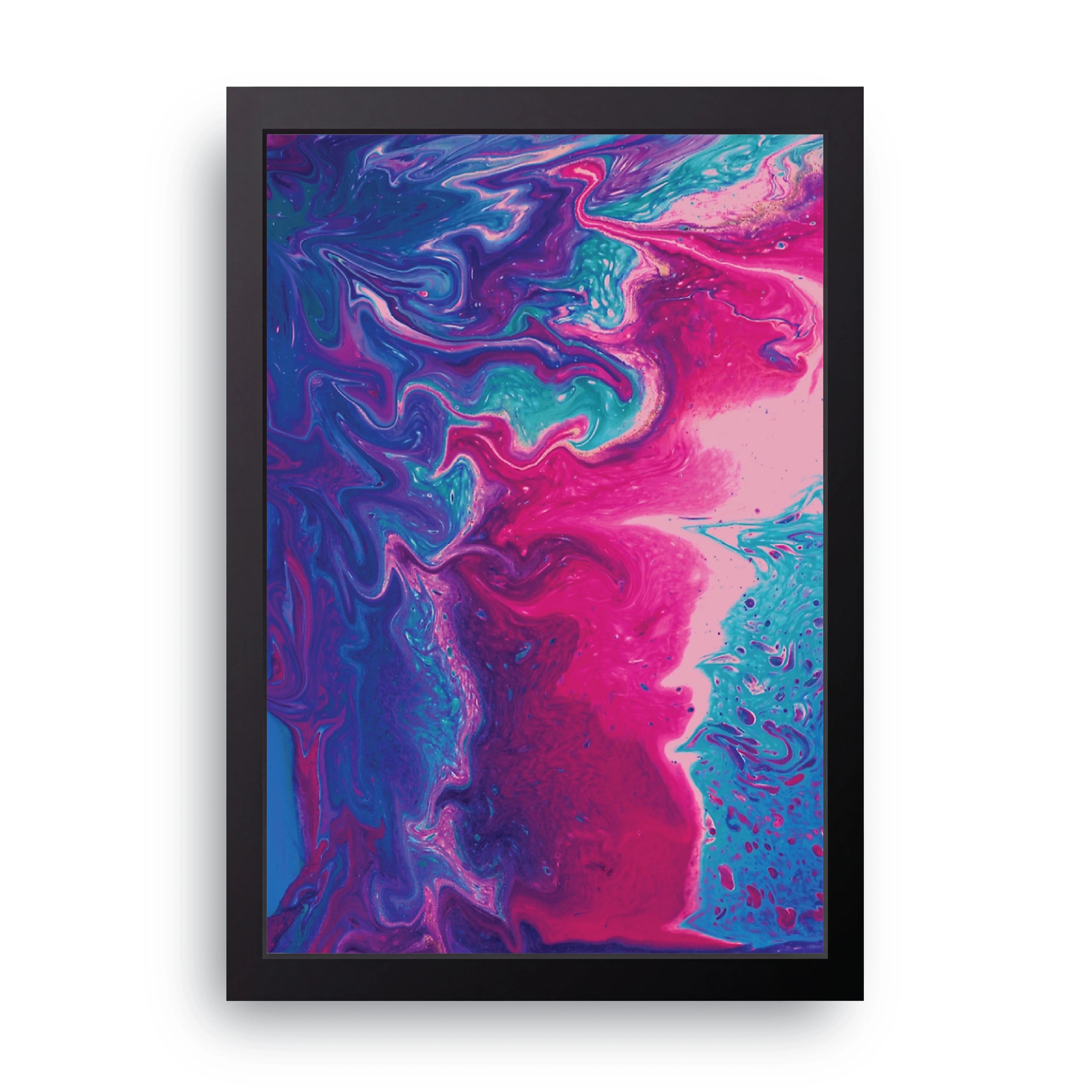 Pink Marble Swirl framed wall art print — HIBR