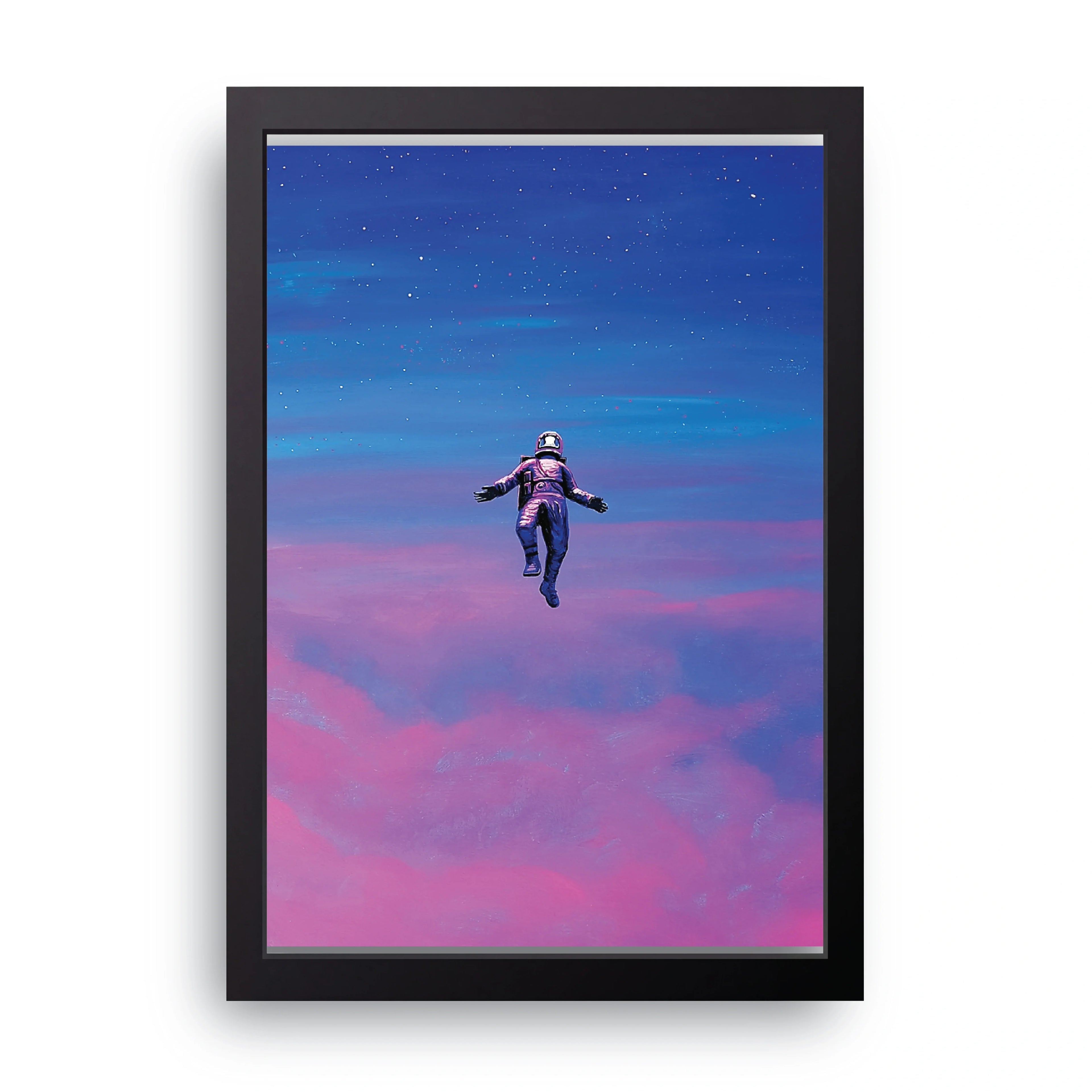Falling Astronaut framed wall art print — HIBR