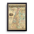Bible Reader's Map framed wall art print — HIBR