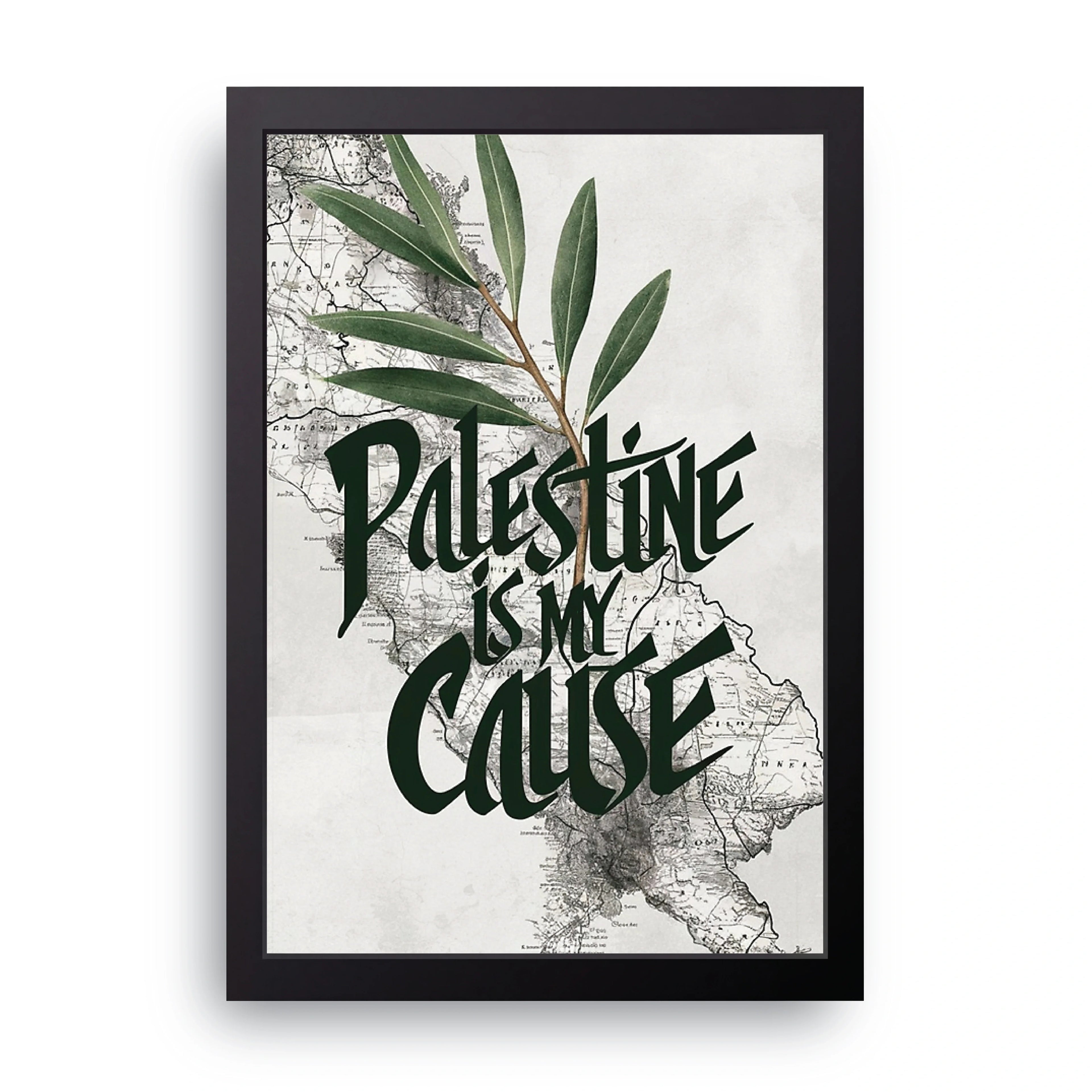 Palestine Is My Cause framed wall art print — HIBR