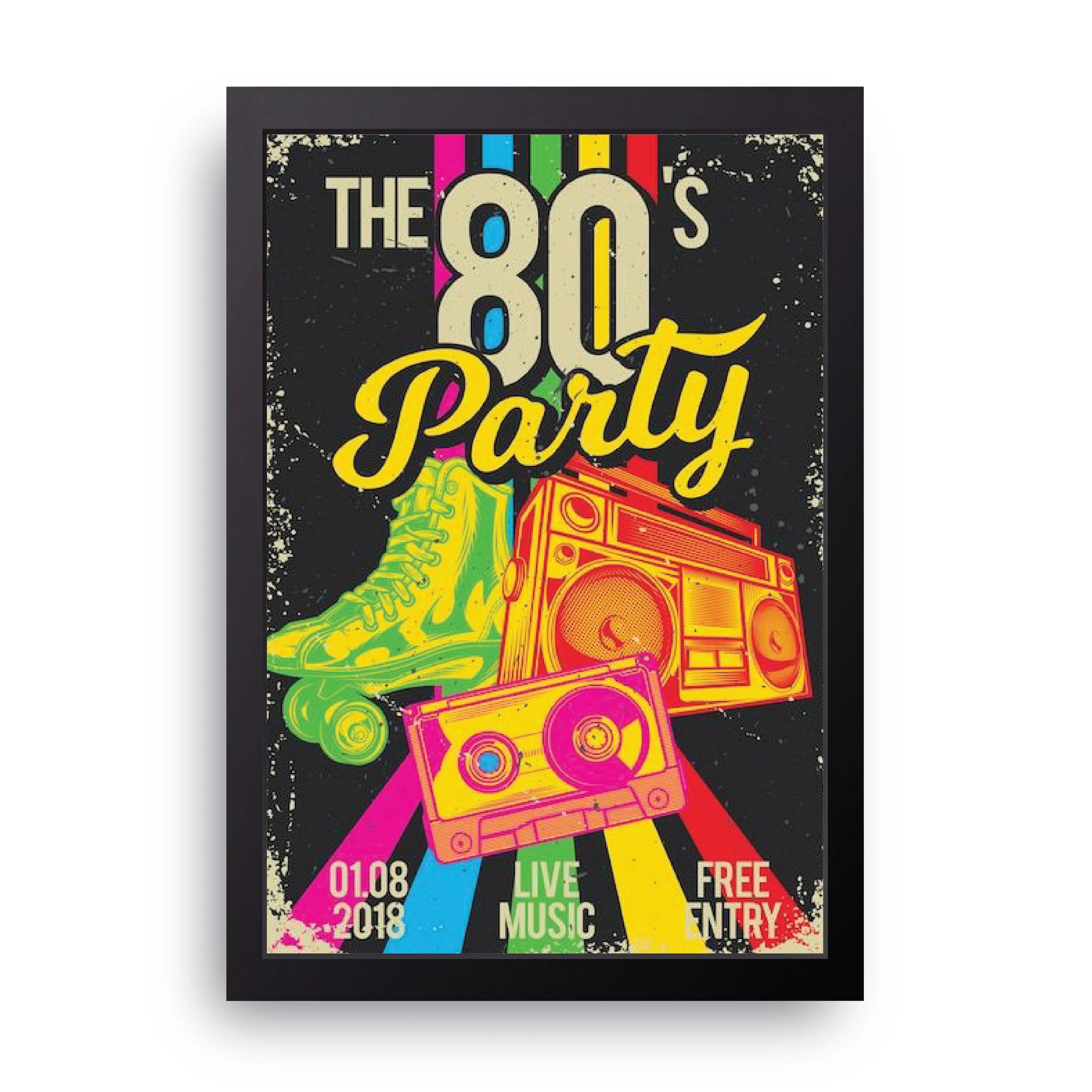 The 80s Party framed wall art print — HIBR