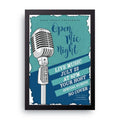 Open Mic Night framed wall art print — HIBR