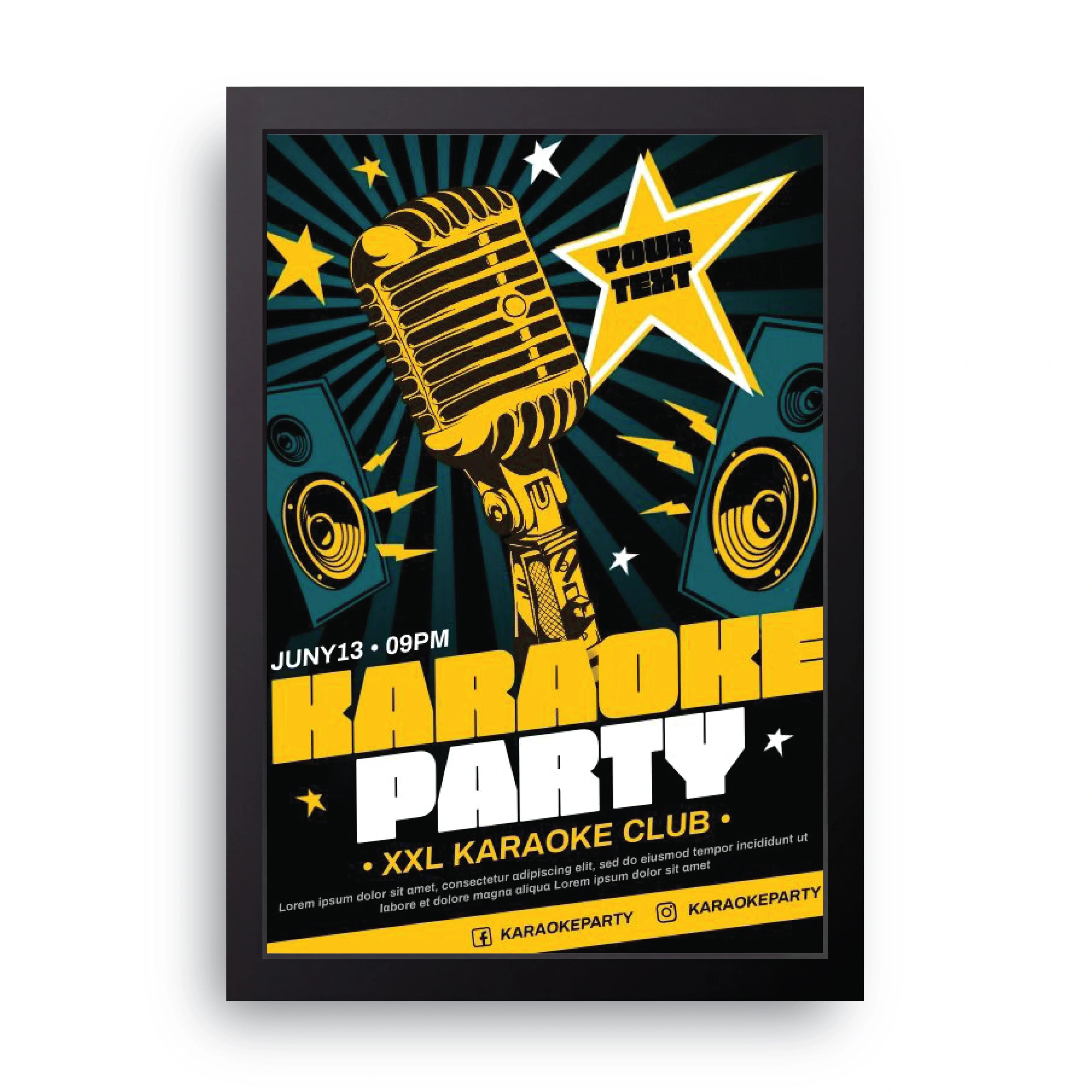 Karaoke Party framed wall art print — HIBR