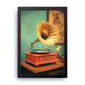 Vintage Gramophone framed wall art print — HIBR