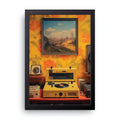 Retro Record Player framed wall art print — HIBR