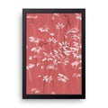 Red Floral Sketch framed wall art print — HIBR