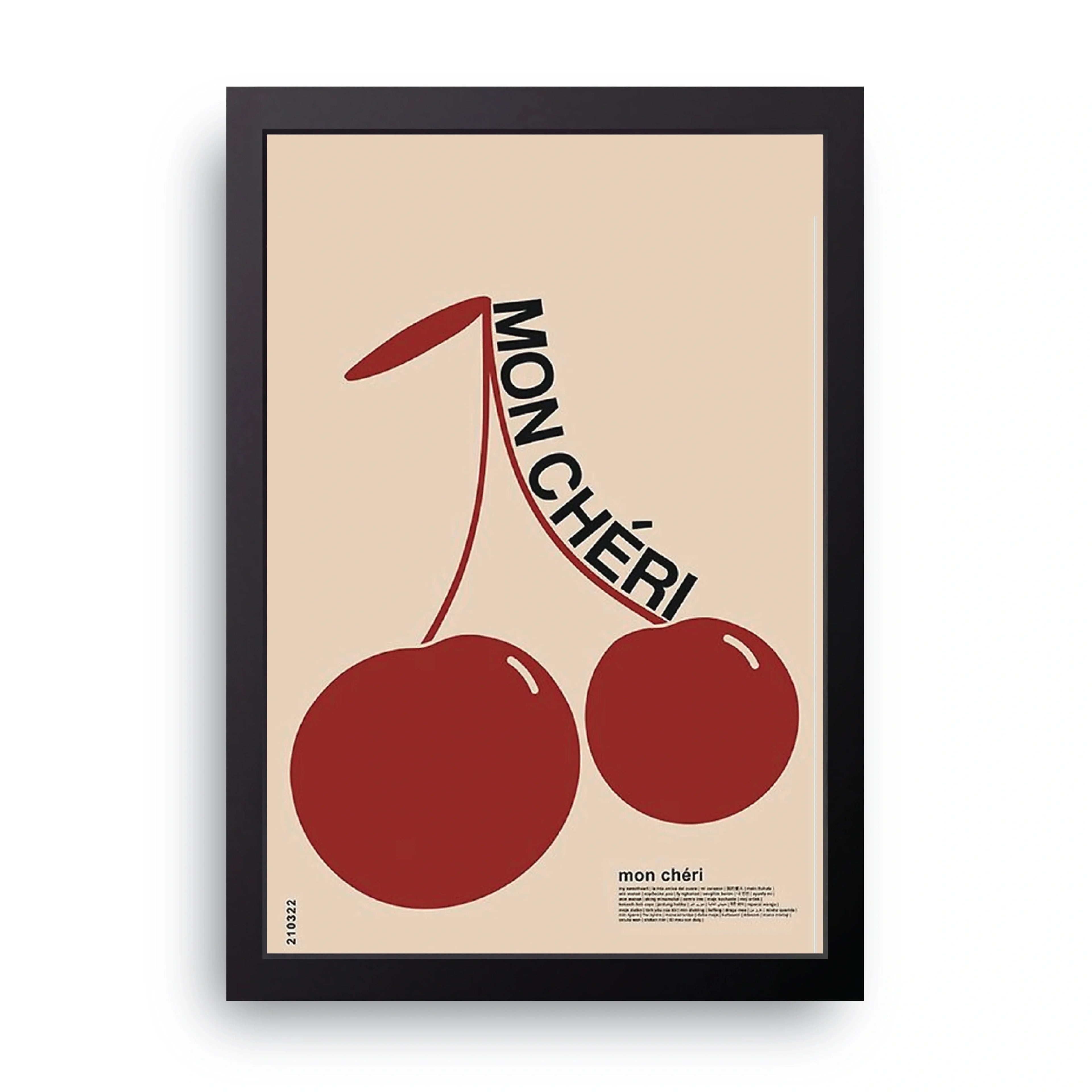 Mon Chéri Cherries framed wall art print — HIBR