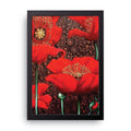 Red Poppies framed wall art print — HIBR