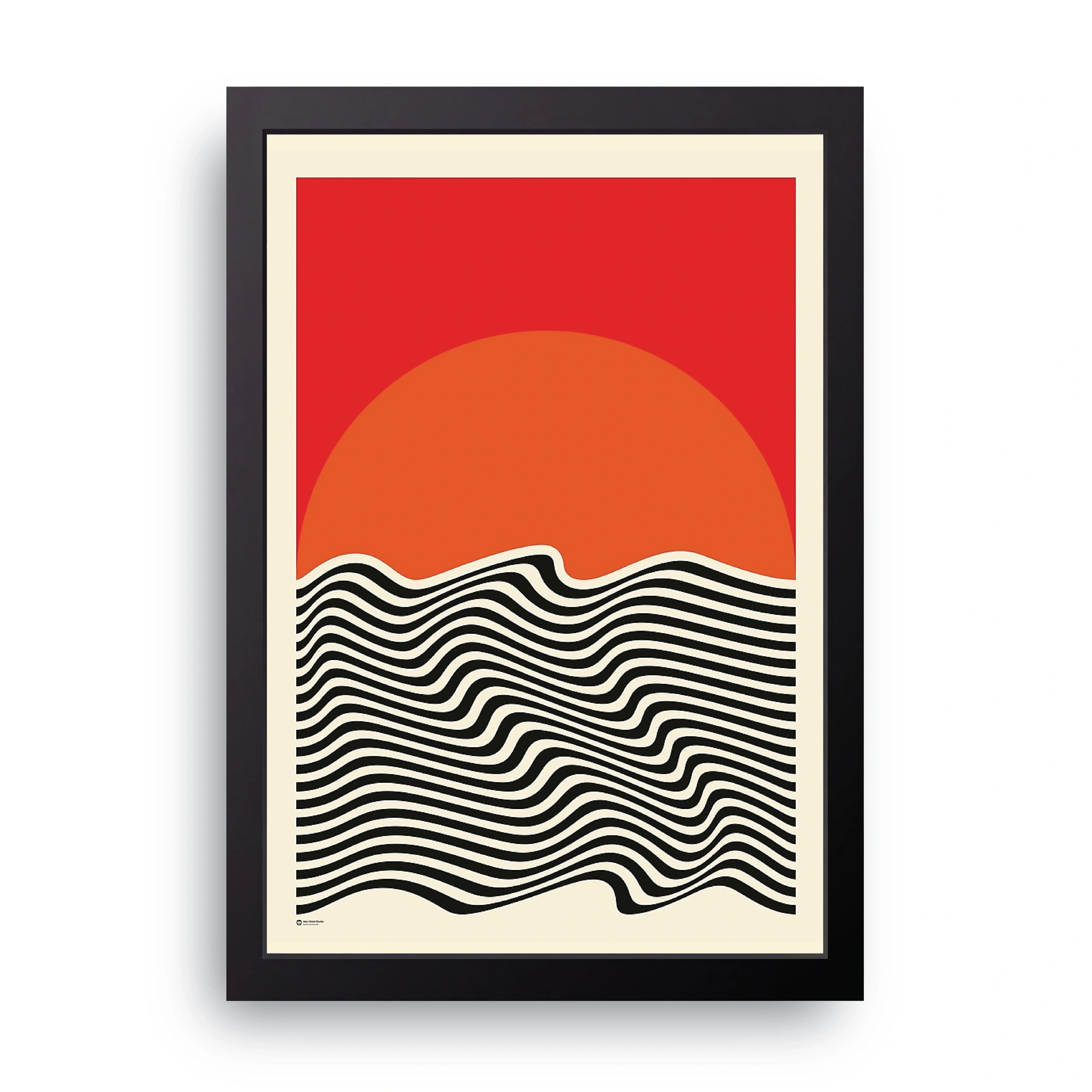 Sunset Waves framed wall art print — HIBR
