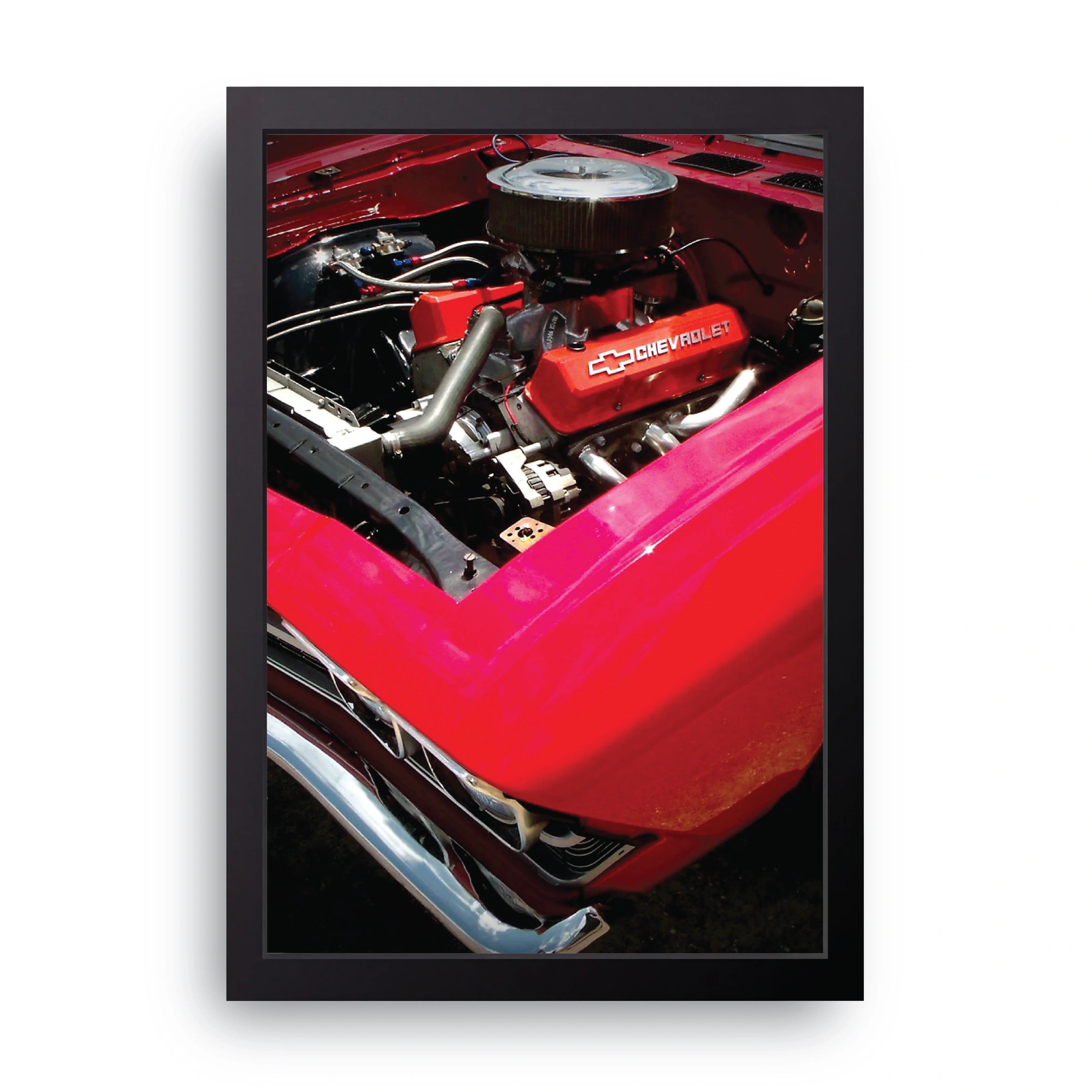Chevrolet Engine framed wall art print — HIBR