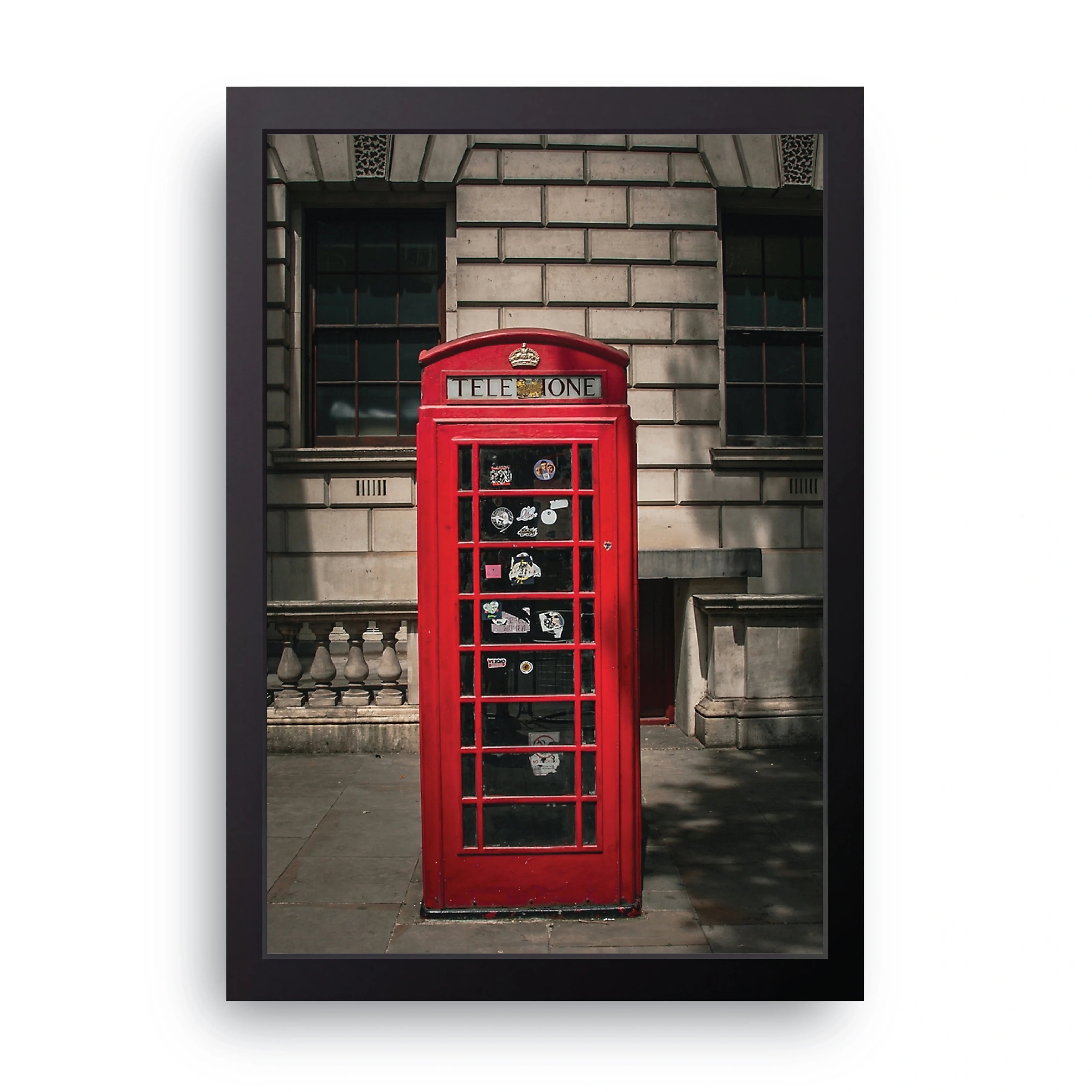 Red Telephone Box framed wall art print — HIBR