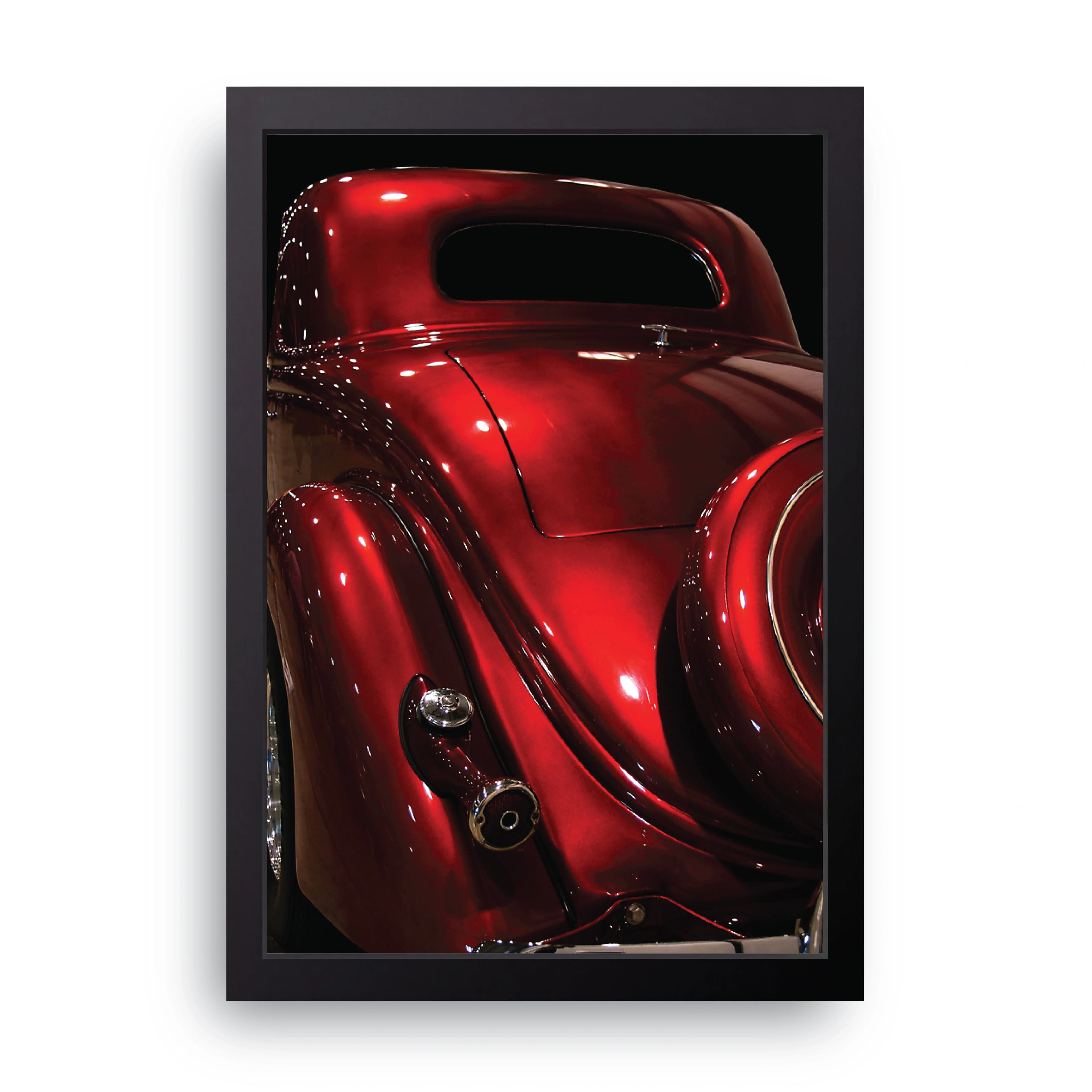 Vintage Red Car framed wall art print — HIBR