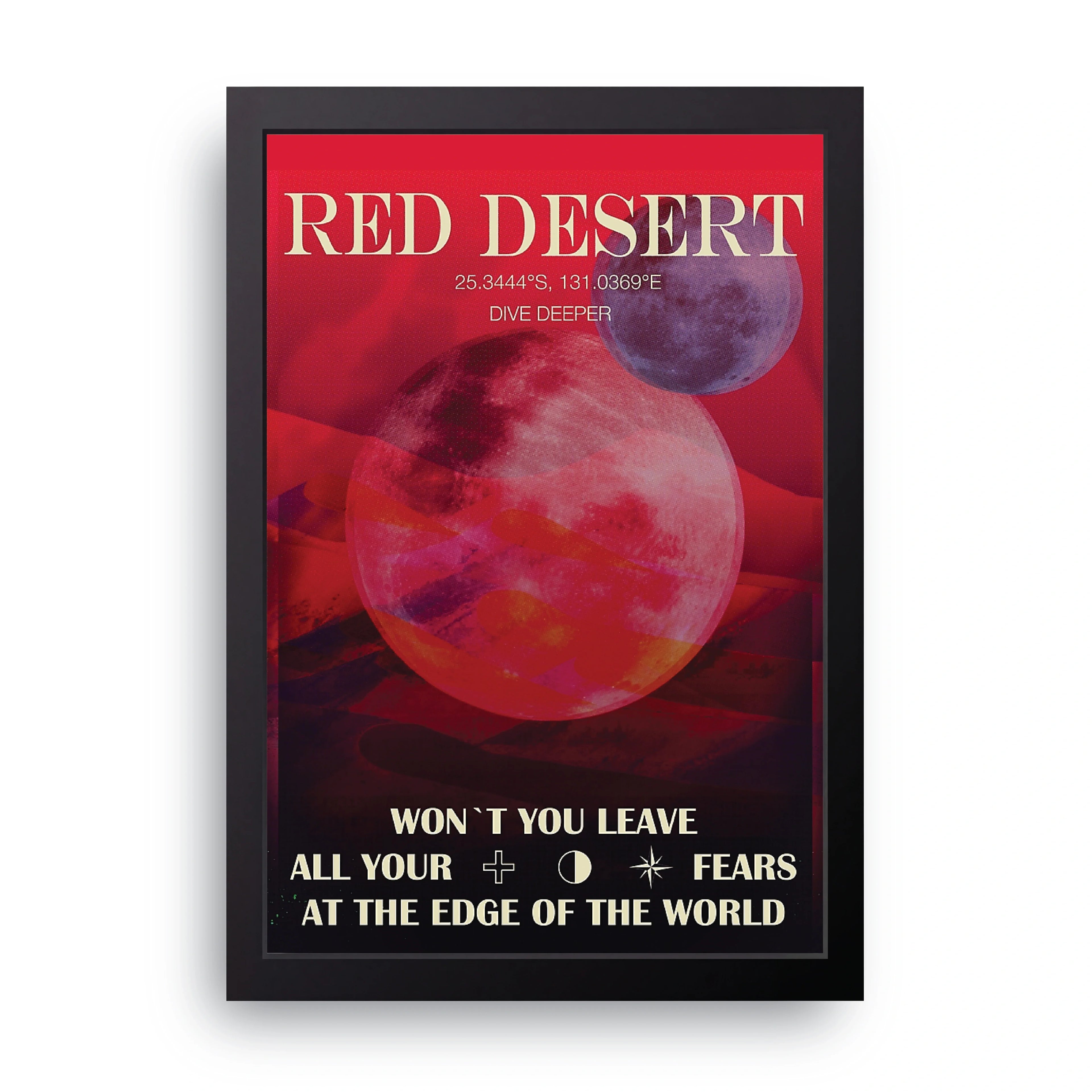 Red Desert framed wall art print — HIBR