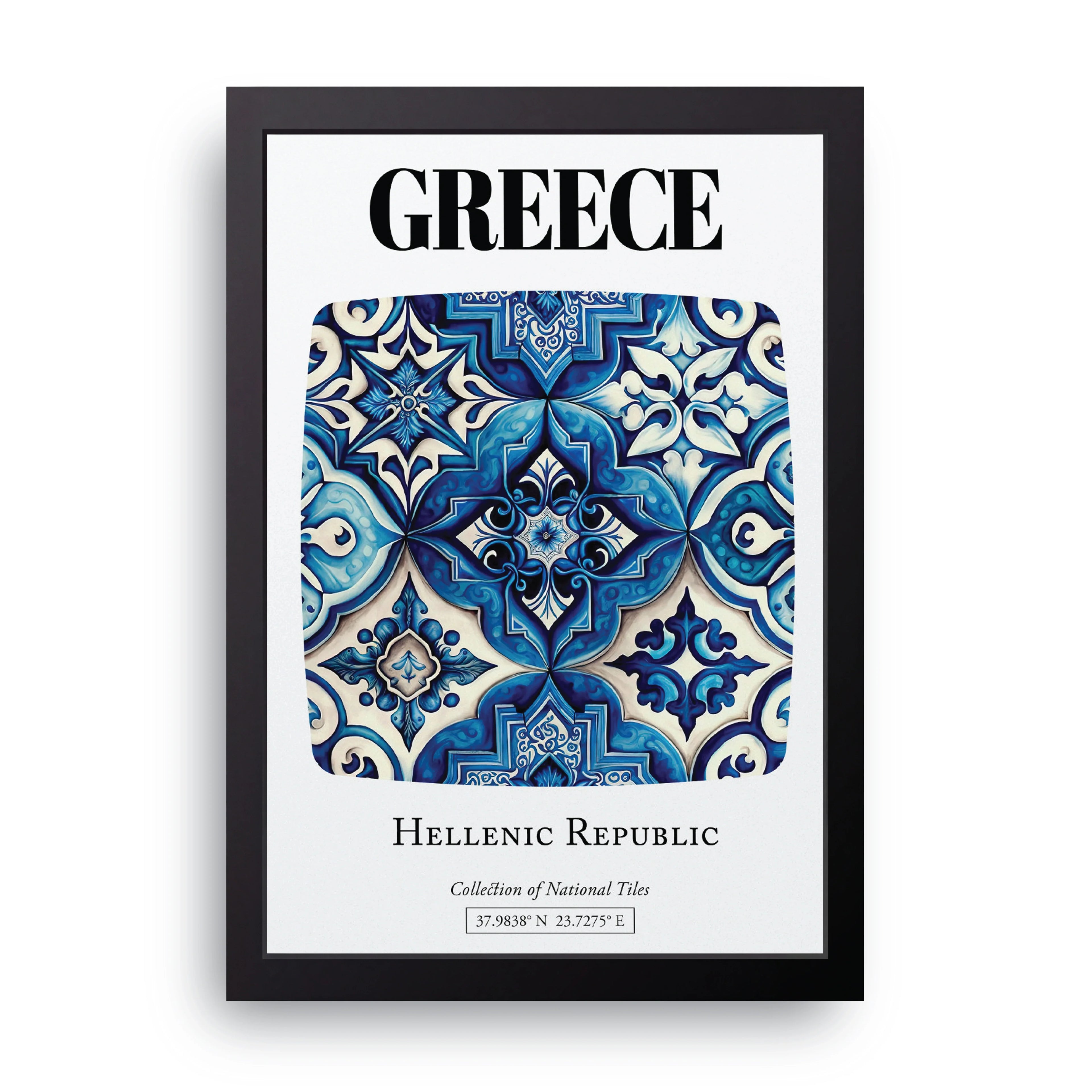 GREECE framed wall art print — HIBR