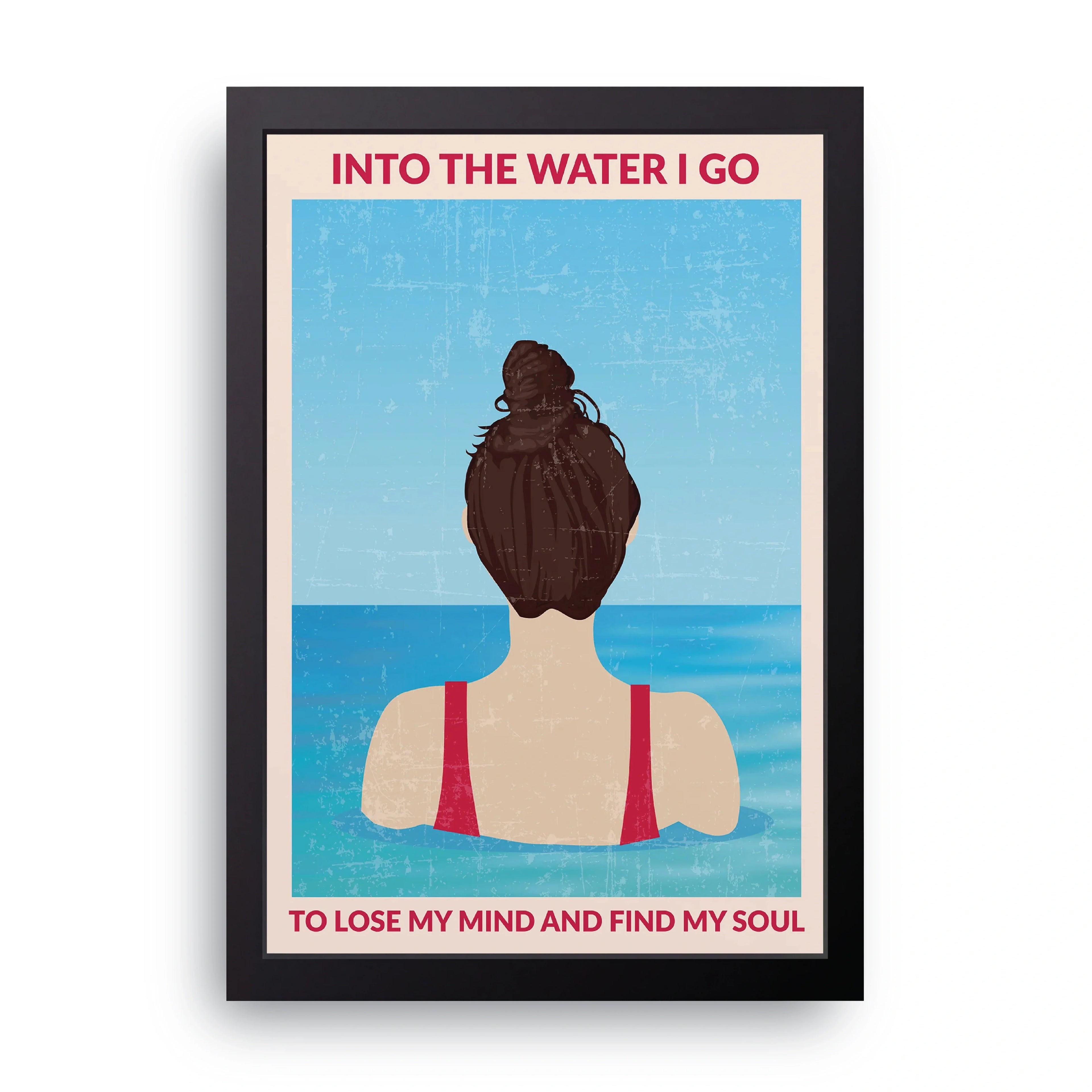 Into The Water I Go framed wall art print — HIBR