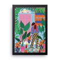 Pink Door Courtyard framed wall art print — HIBR