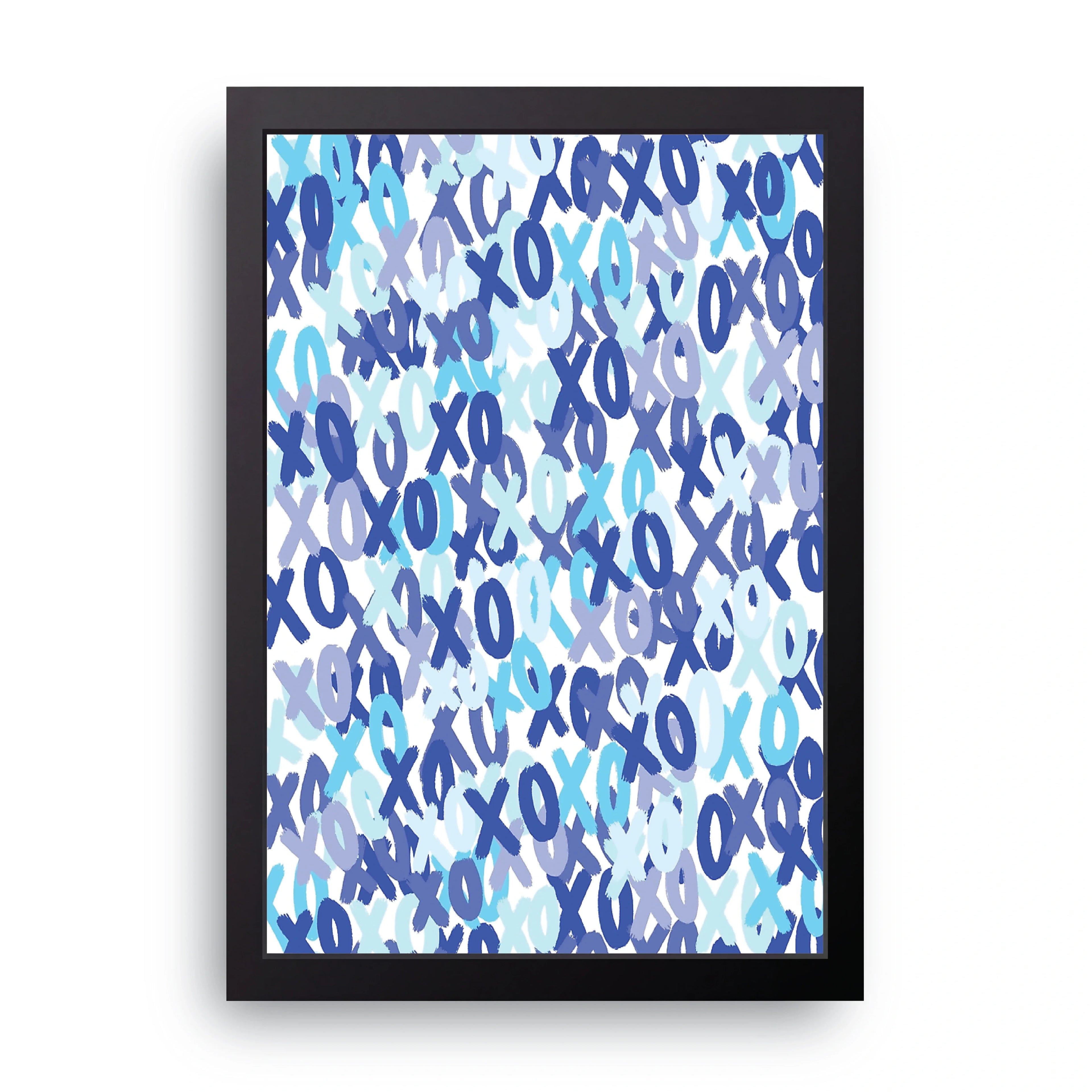 XO Pattern framed wall art print — HIBR