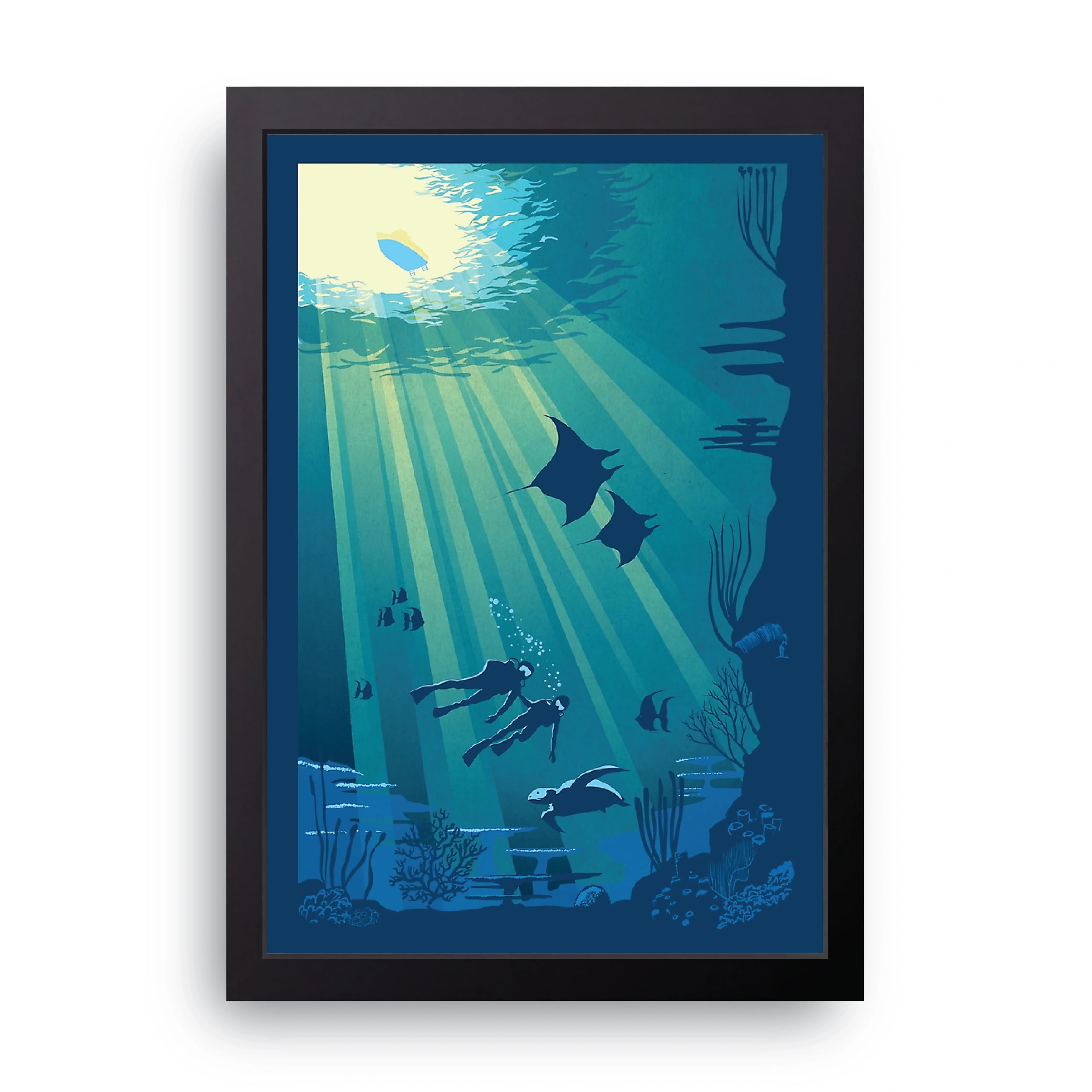 Deep Blue framed wall art print — HIBR