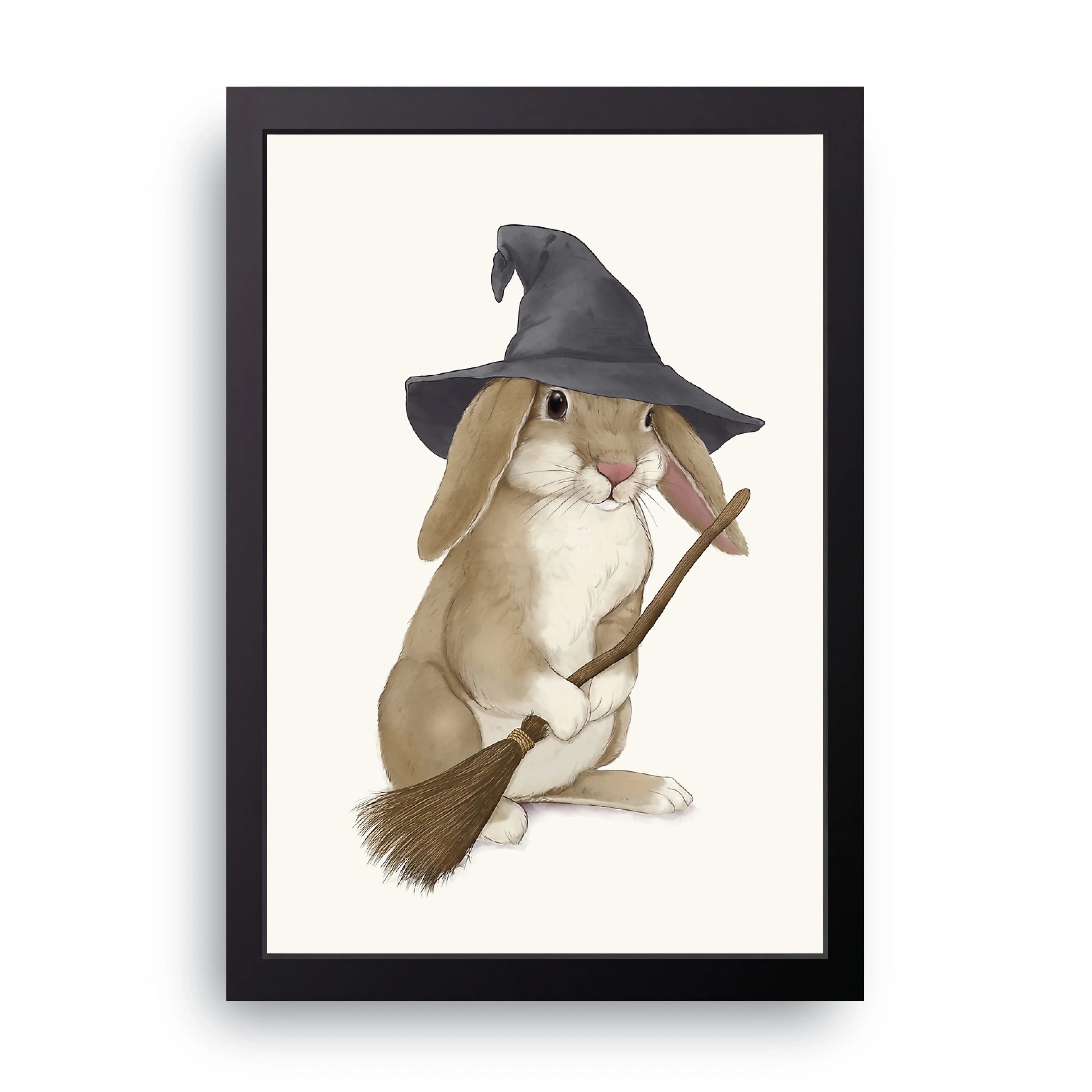 Witch Bunny framed wall art print — HIBR