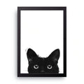Black Cat Eyes framed wall art print — HIBR