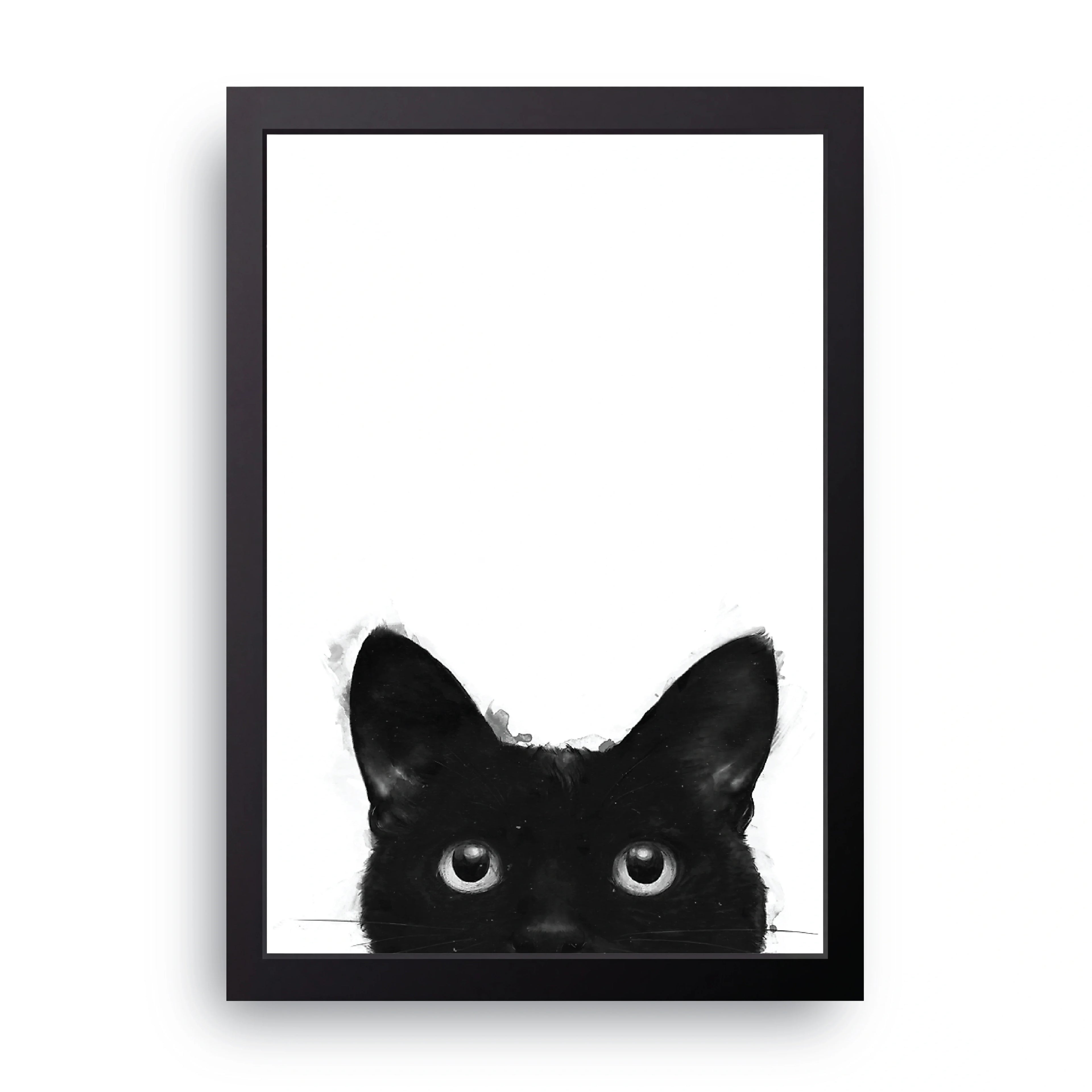 Black Cat Eyes framed wall art print — HIBR