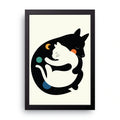 Cat And Dog Yin Yang framed wall art print — HIBR