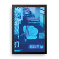 Blue Collage framed wall art print — HIBR