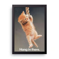 Hang In There Kitten framed wall art print — HIBR