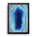 Blue Agate framed wall art print — HIBR