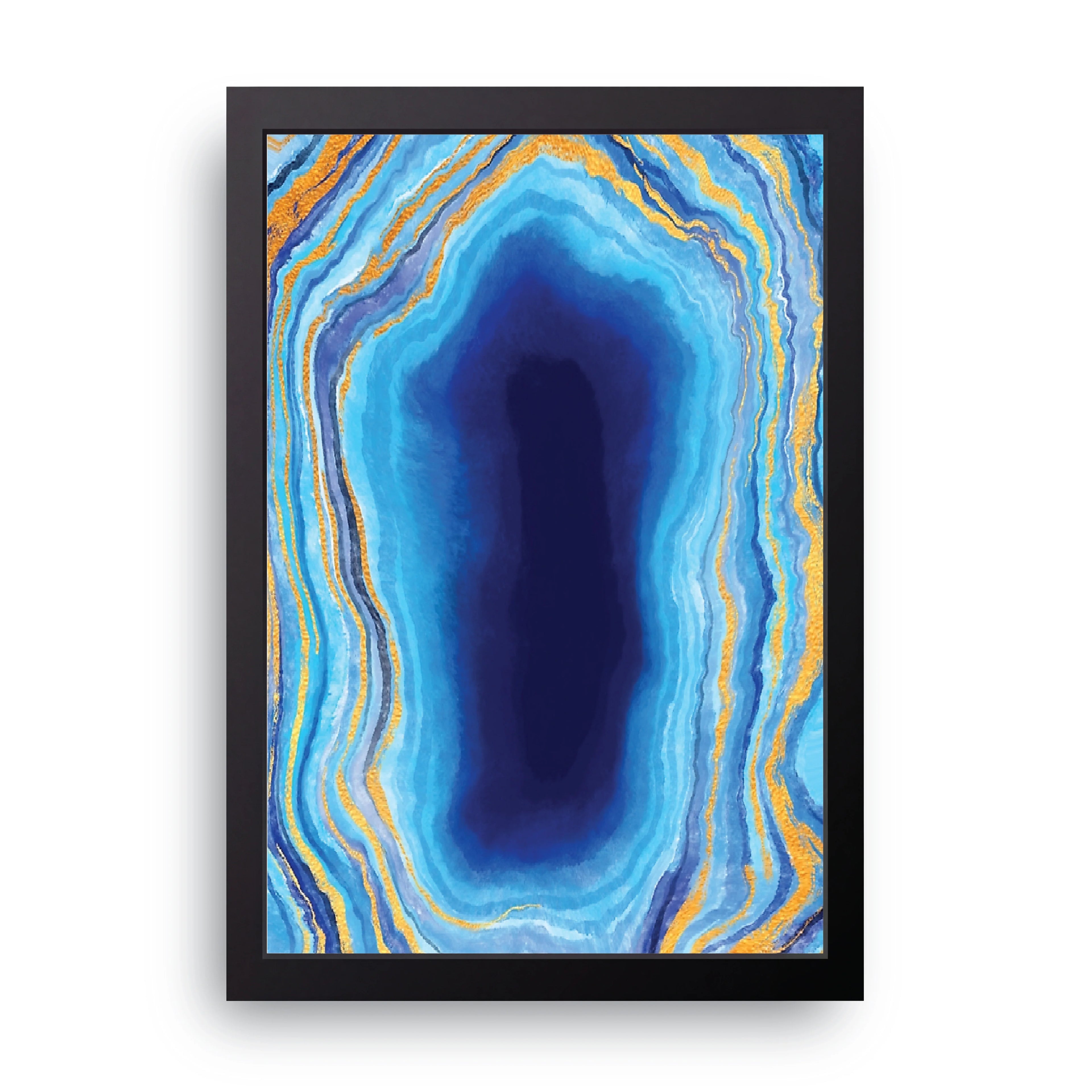 Blue Agate framed wall art print — HIBR