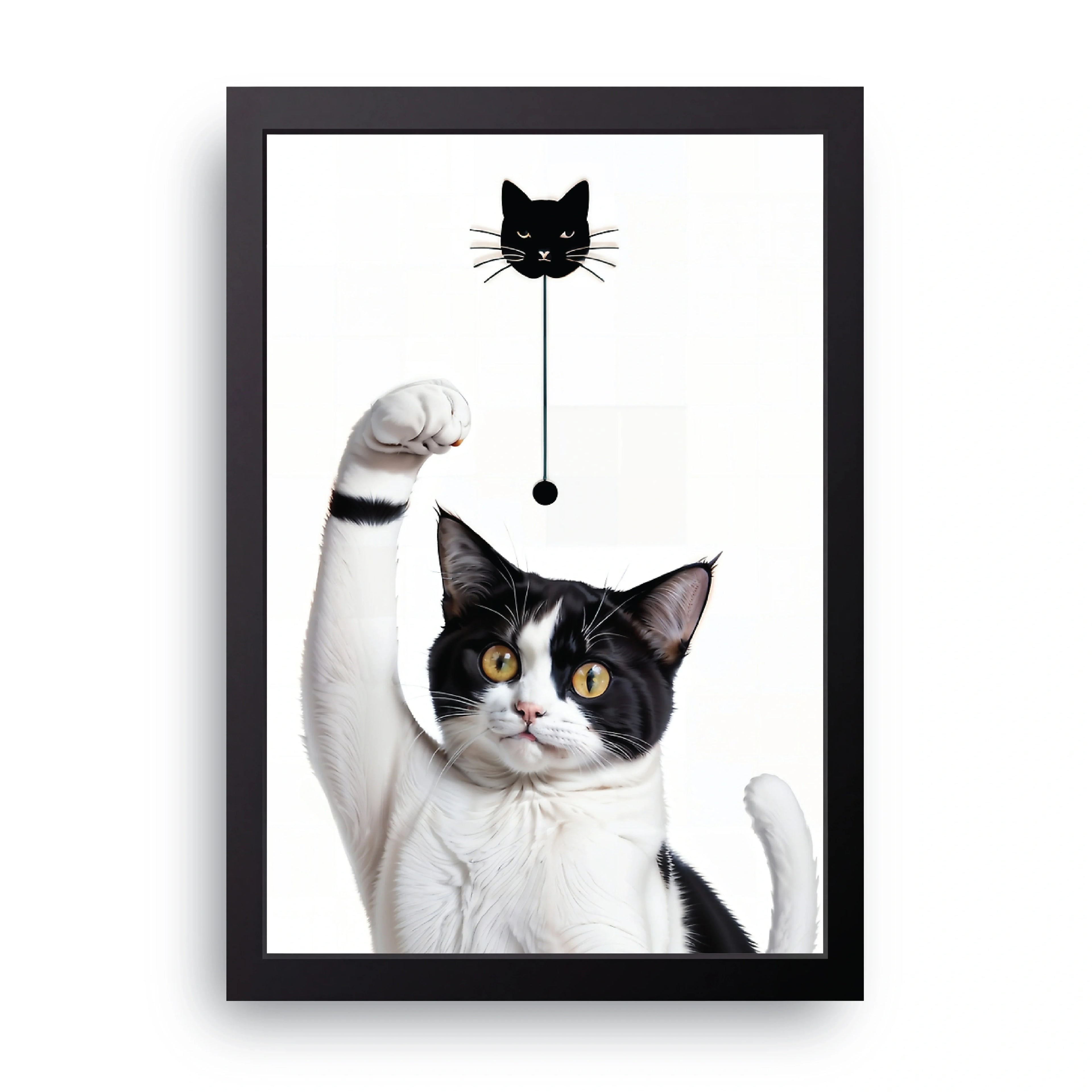 Playful Cat framed wall art print — HIBR