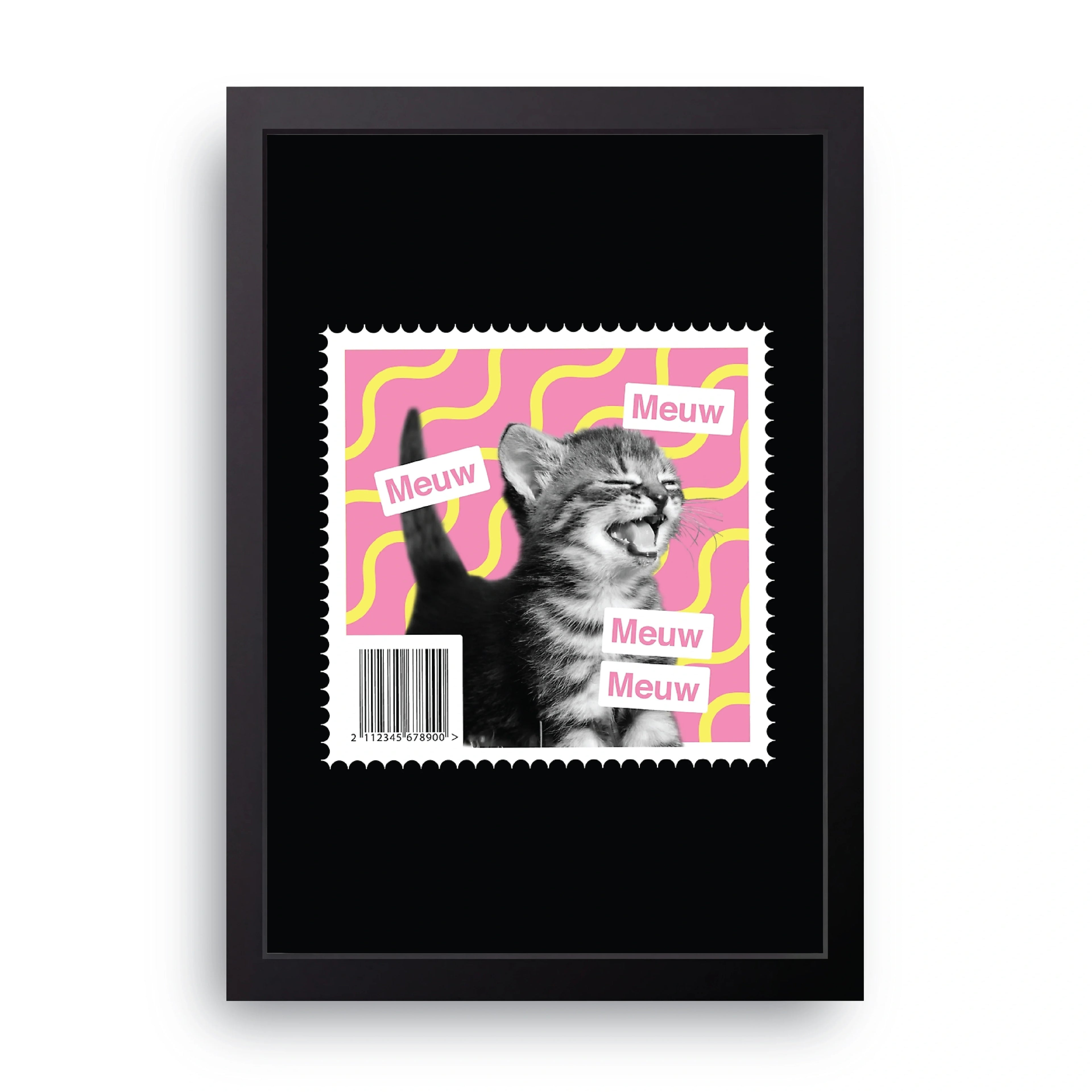 Meow Stamp framed wall art print — HIBR