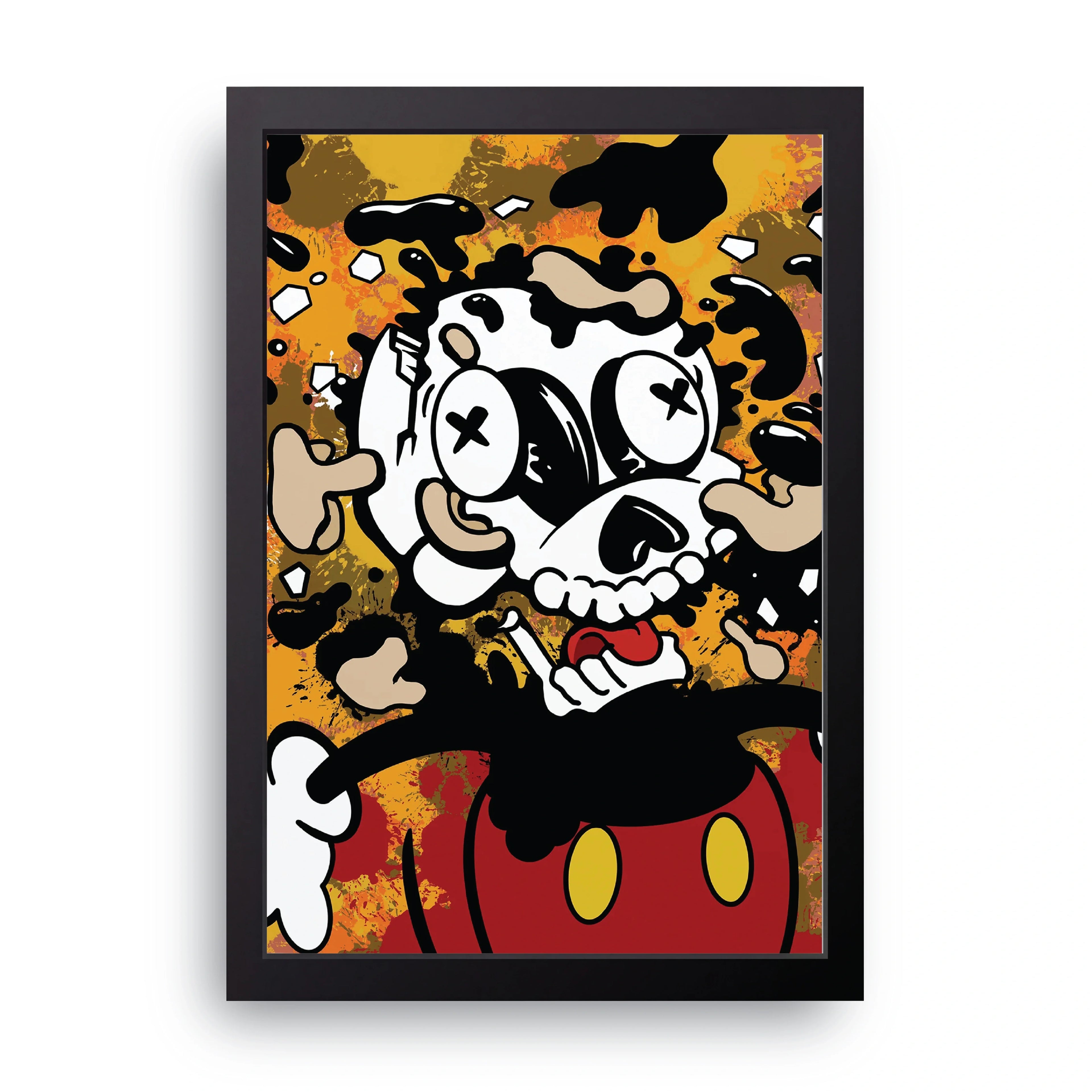 Splatter Skull framed wall art print — HIBR