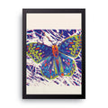 Neon Butterfly framed wall art print — HIBR