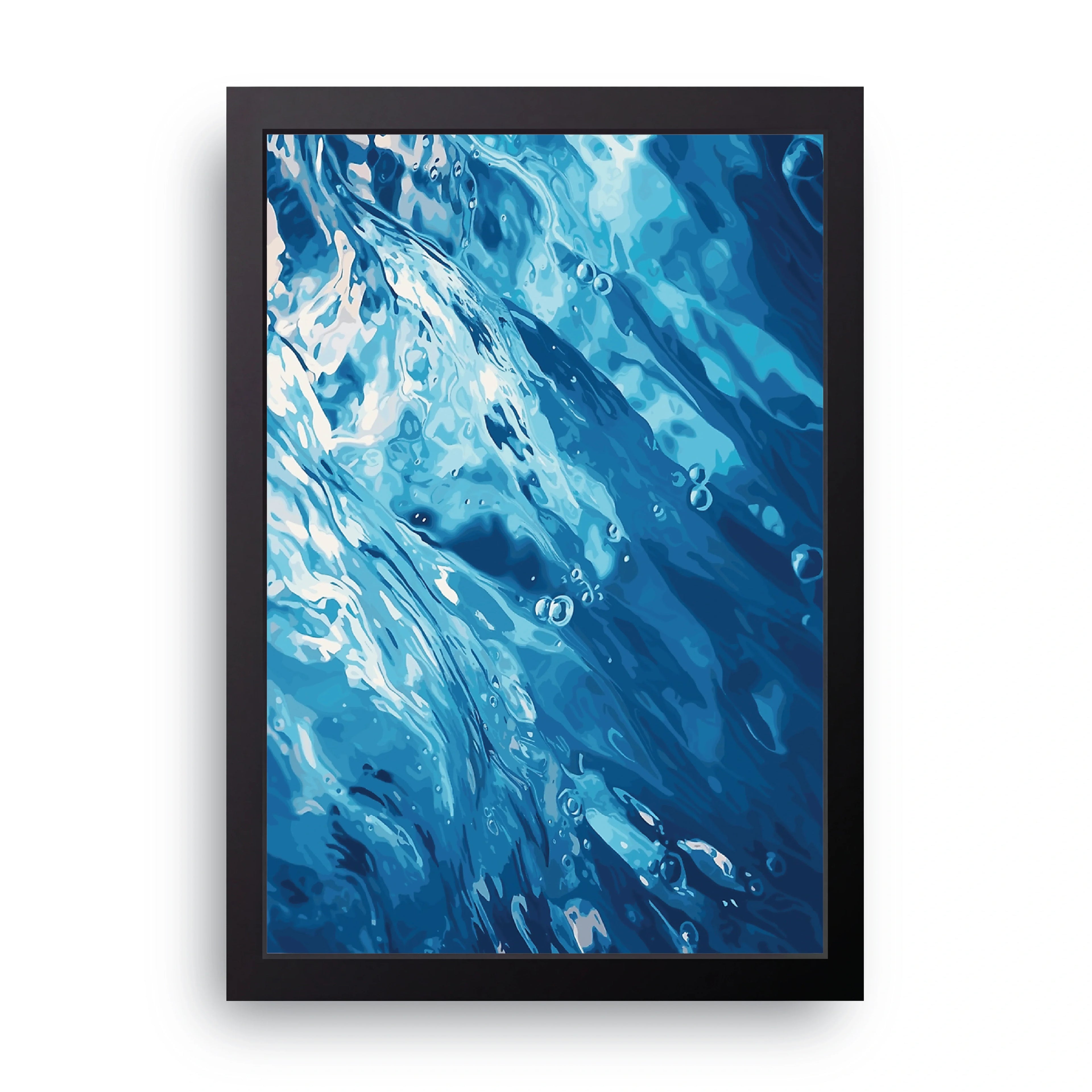 Blue Ice framed wall art print — HIBR