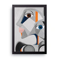 Cubist Face framed wall art print — HIBR