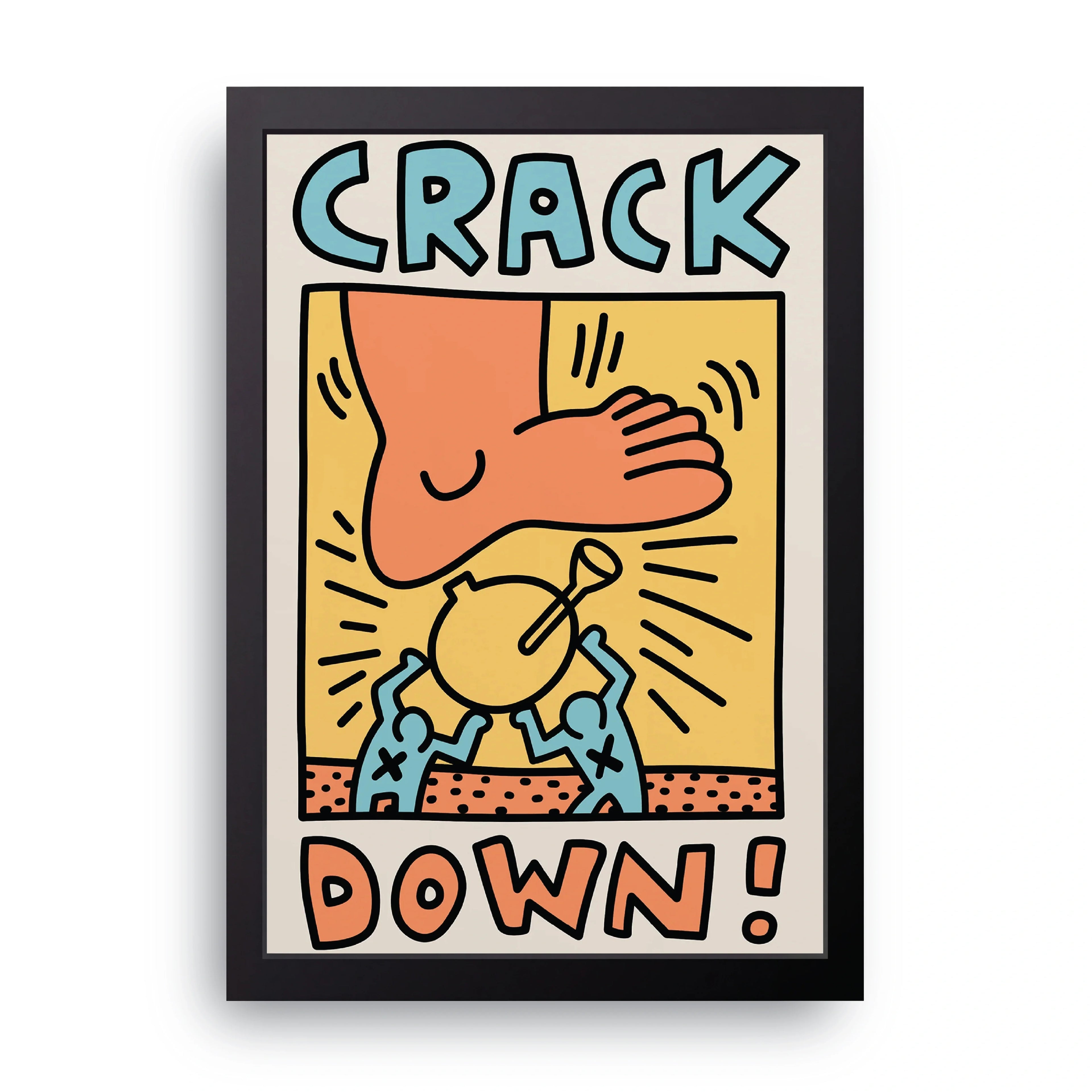 Crack Down framed wall art print — HIBR