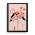 Flamingo Pair framed wall art print — HIBR
