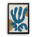 Blue Cutout framed wall art print — HIBR