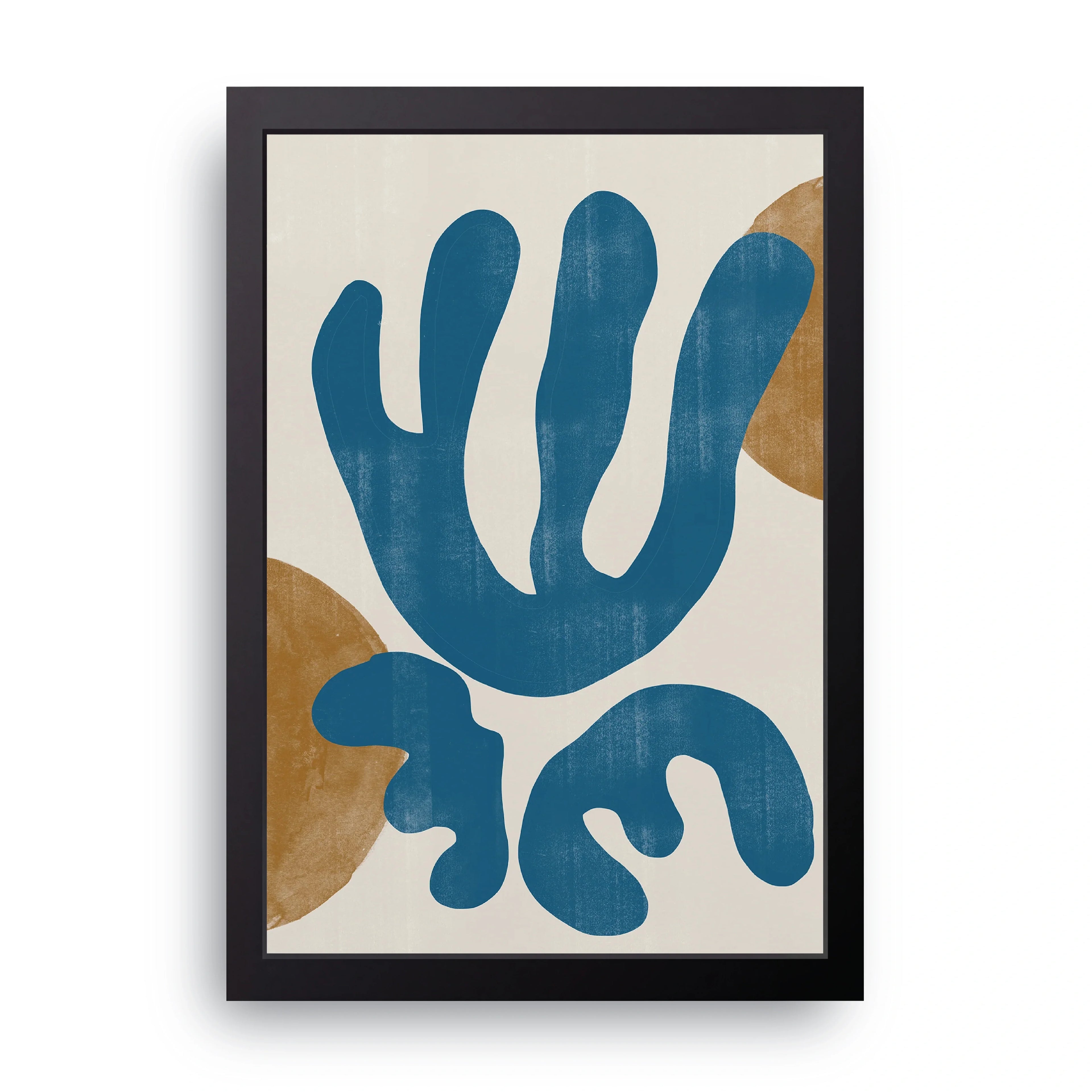 Blue Cutout framed wall art print — HIBR