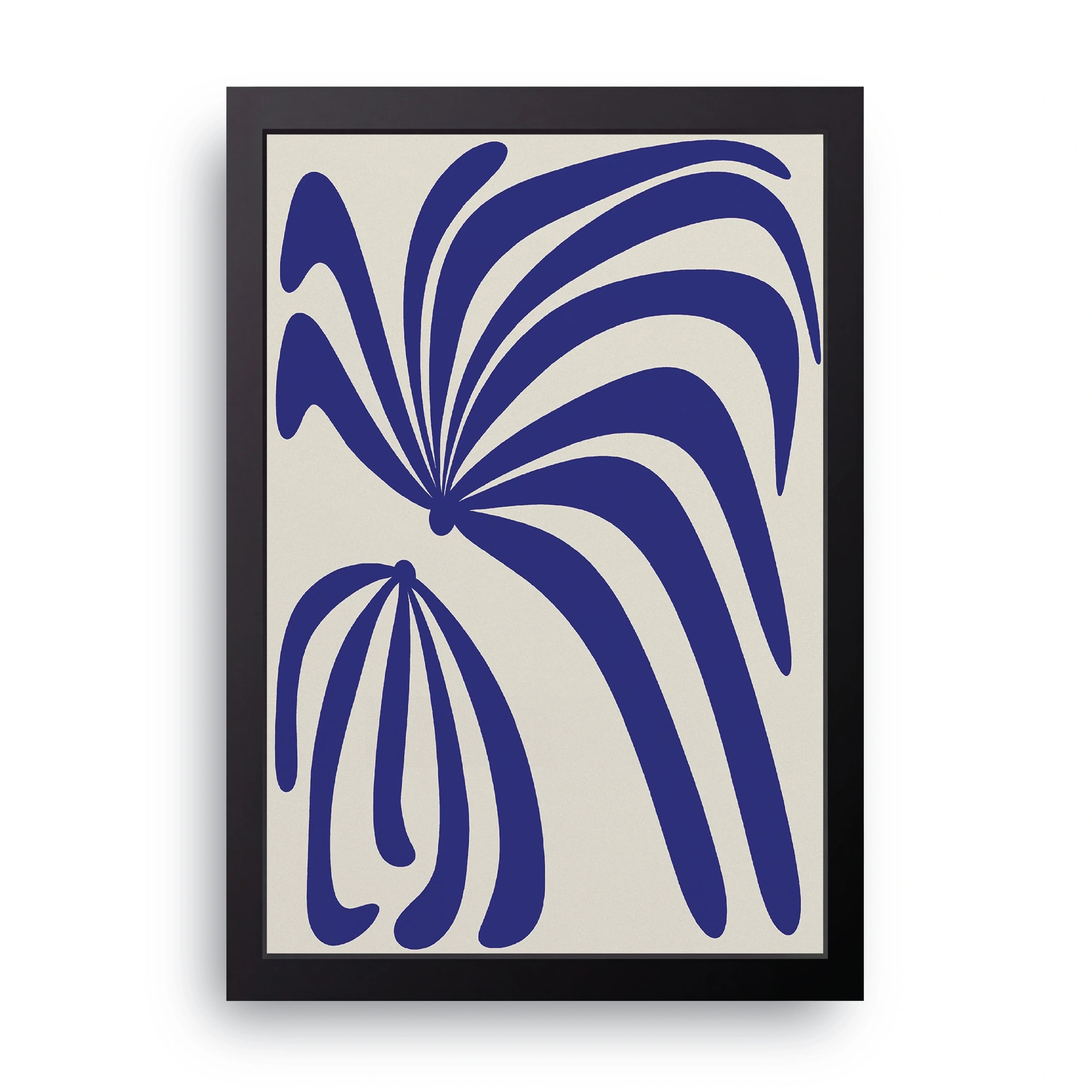 Blue Palm framed wall art print — HIBR
